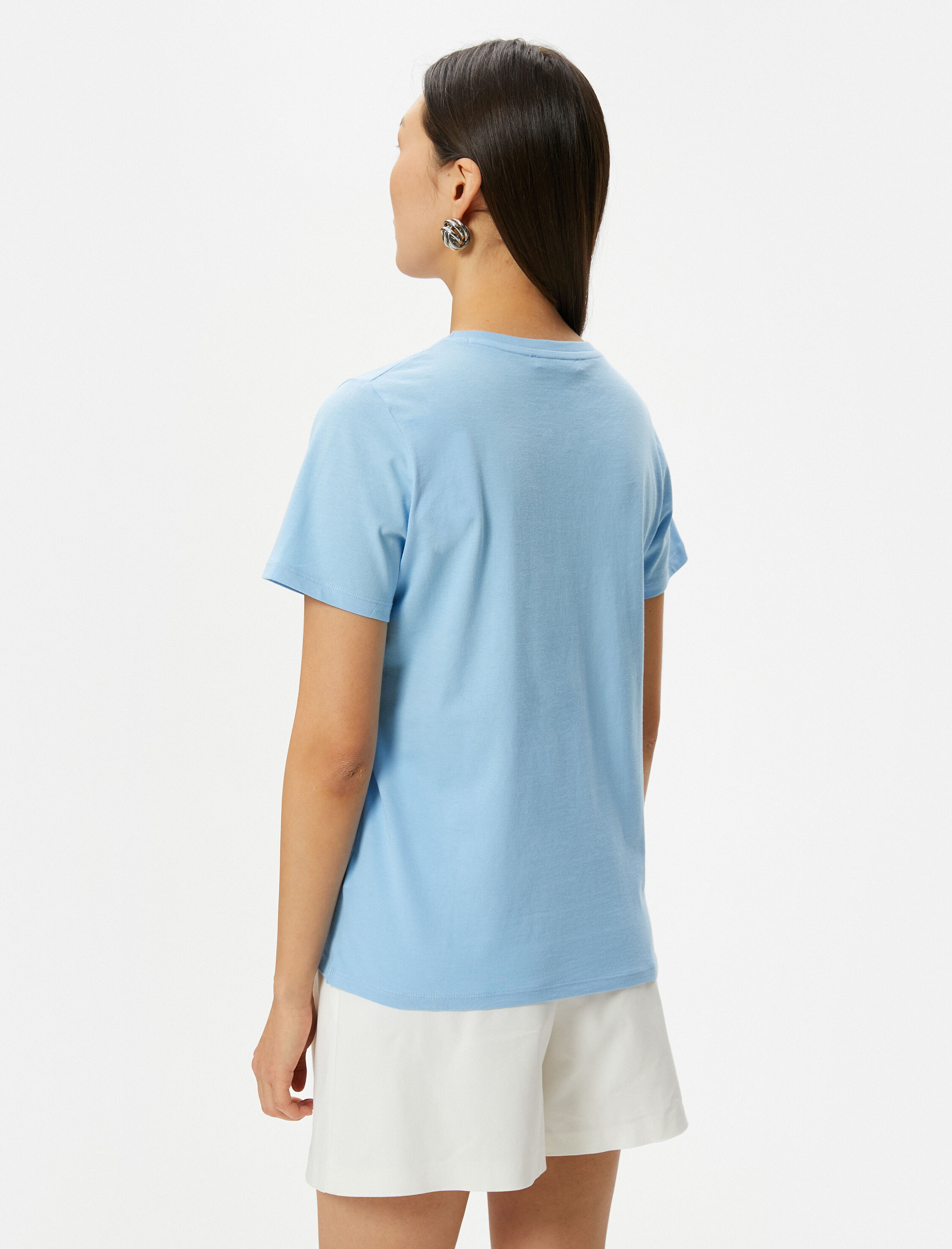   Basic Tişört Kısa Kollu Bisiklet Yaka Pamuklu