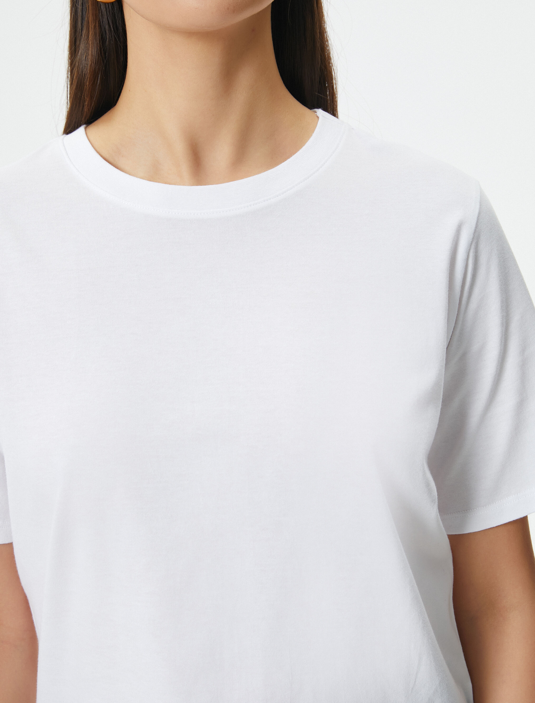   Basic Tişört Kısa Kollu Pamuklu