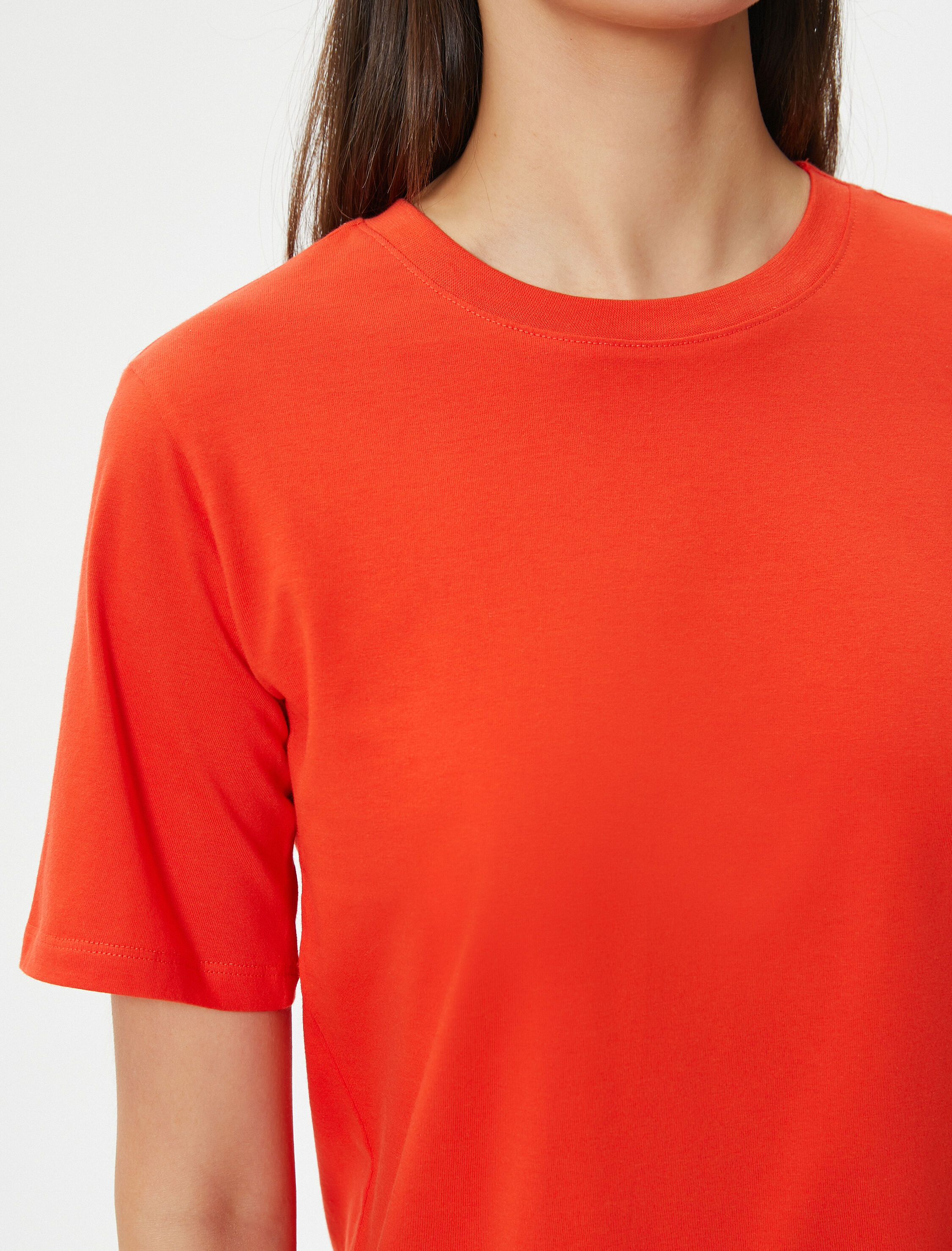   Basic Tişört Kısa Kollu Pamuklu