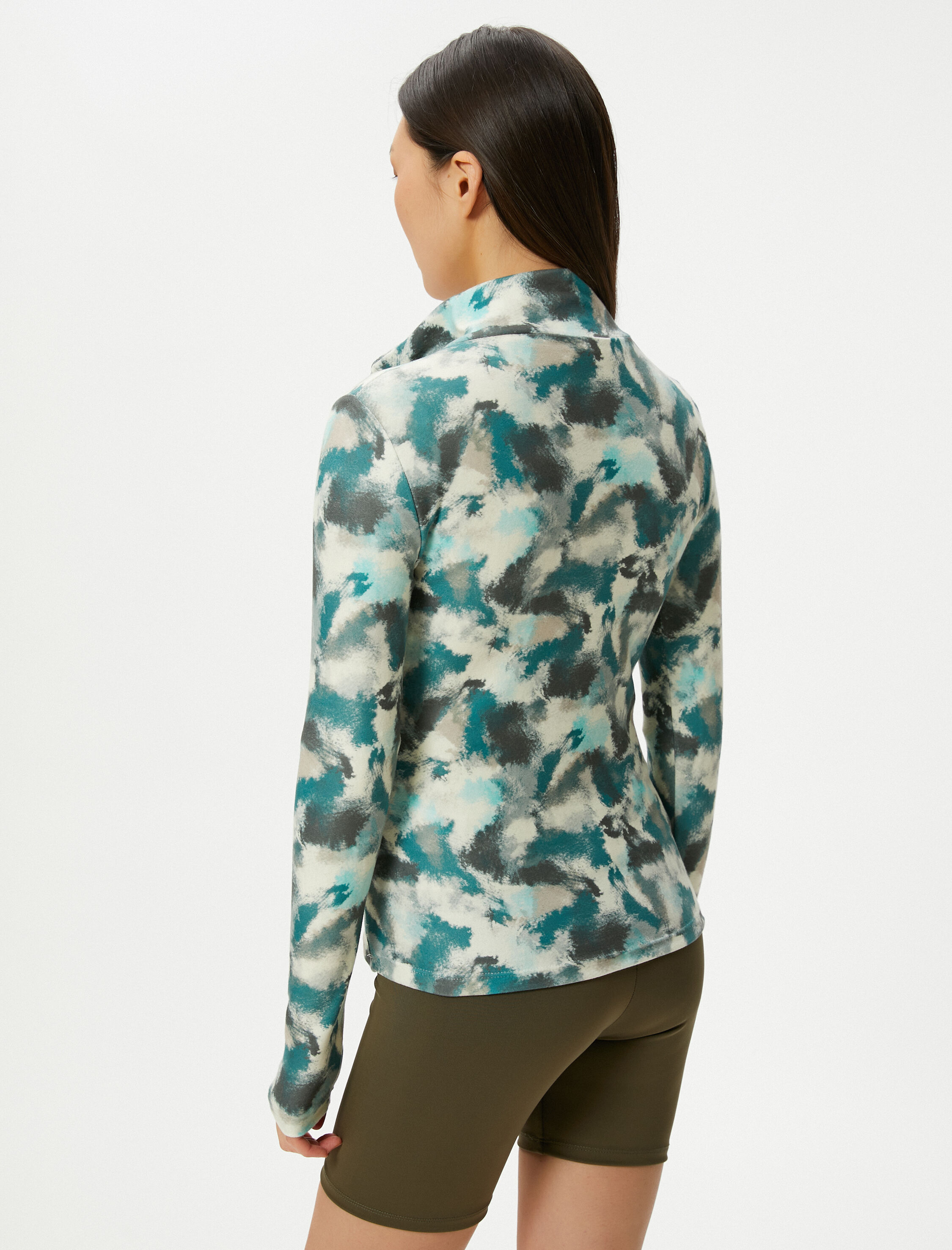   Polar Sweatshirt Yarım Fermuarlı Dik Yaka