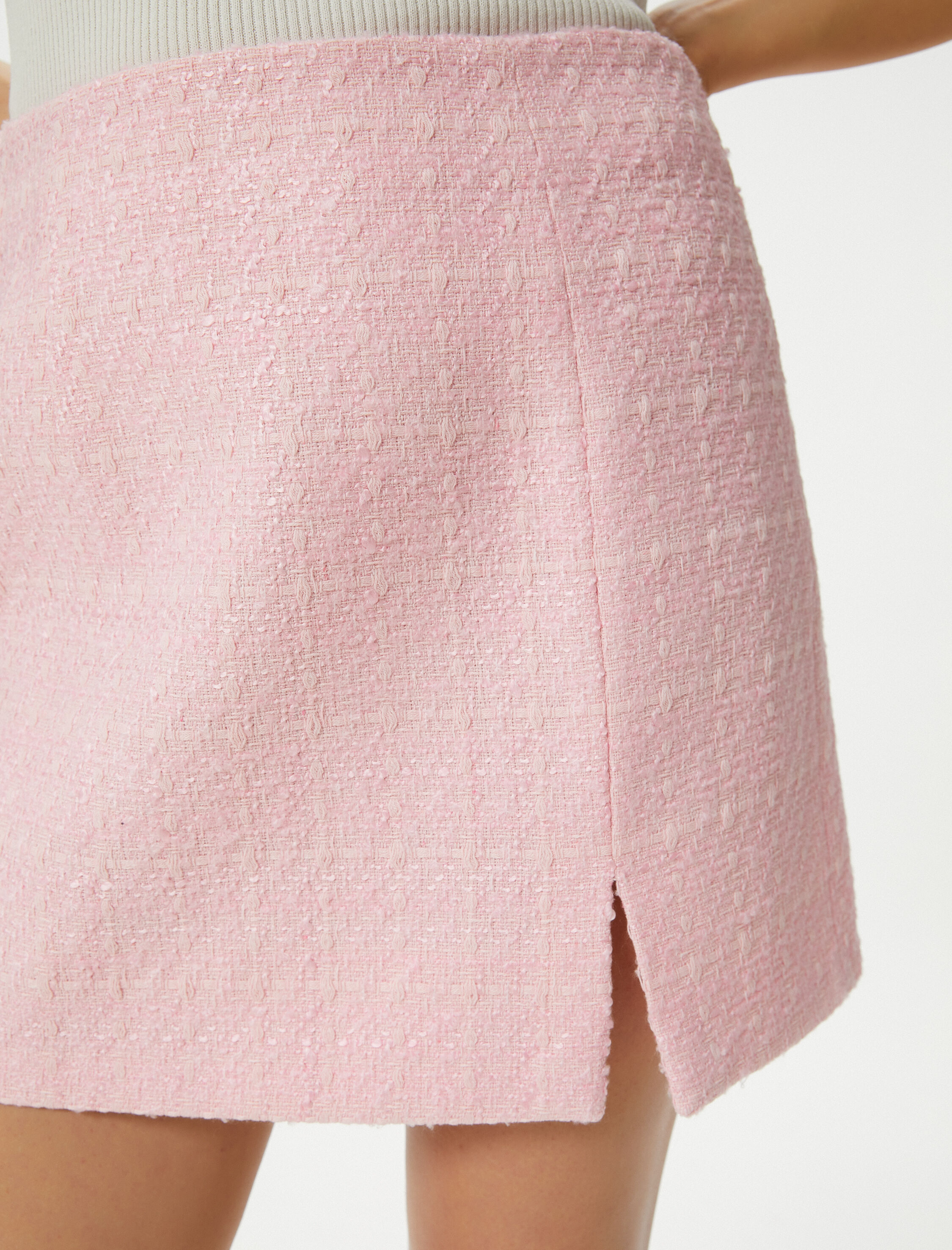   Mini Tüvit Etek Yırtmaçlı Normal Bel