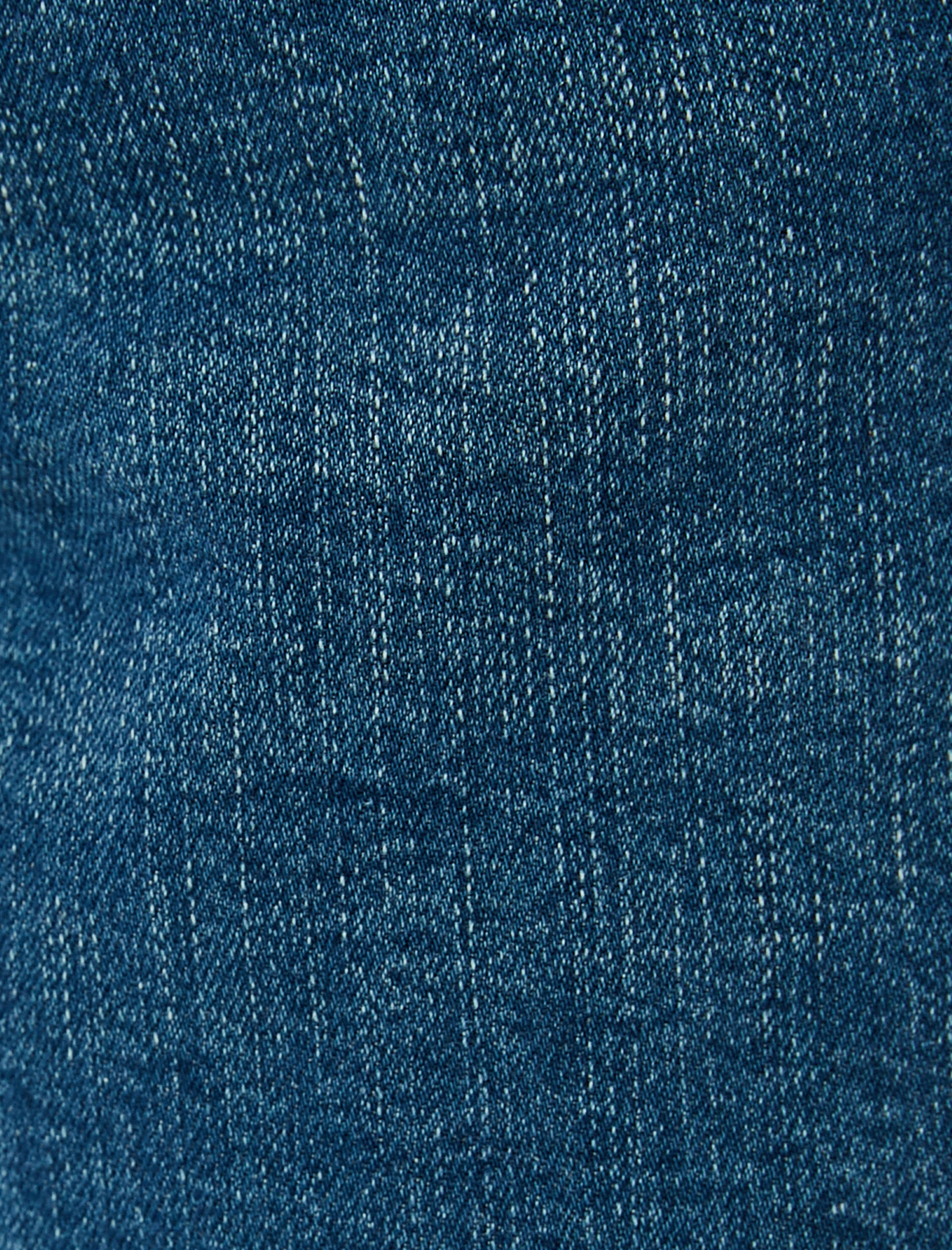 Yüksek Bel Mom Kot Pantolon Esnek Cepli Dar Kalıp Pamuklu - Slim Mom Jean