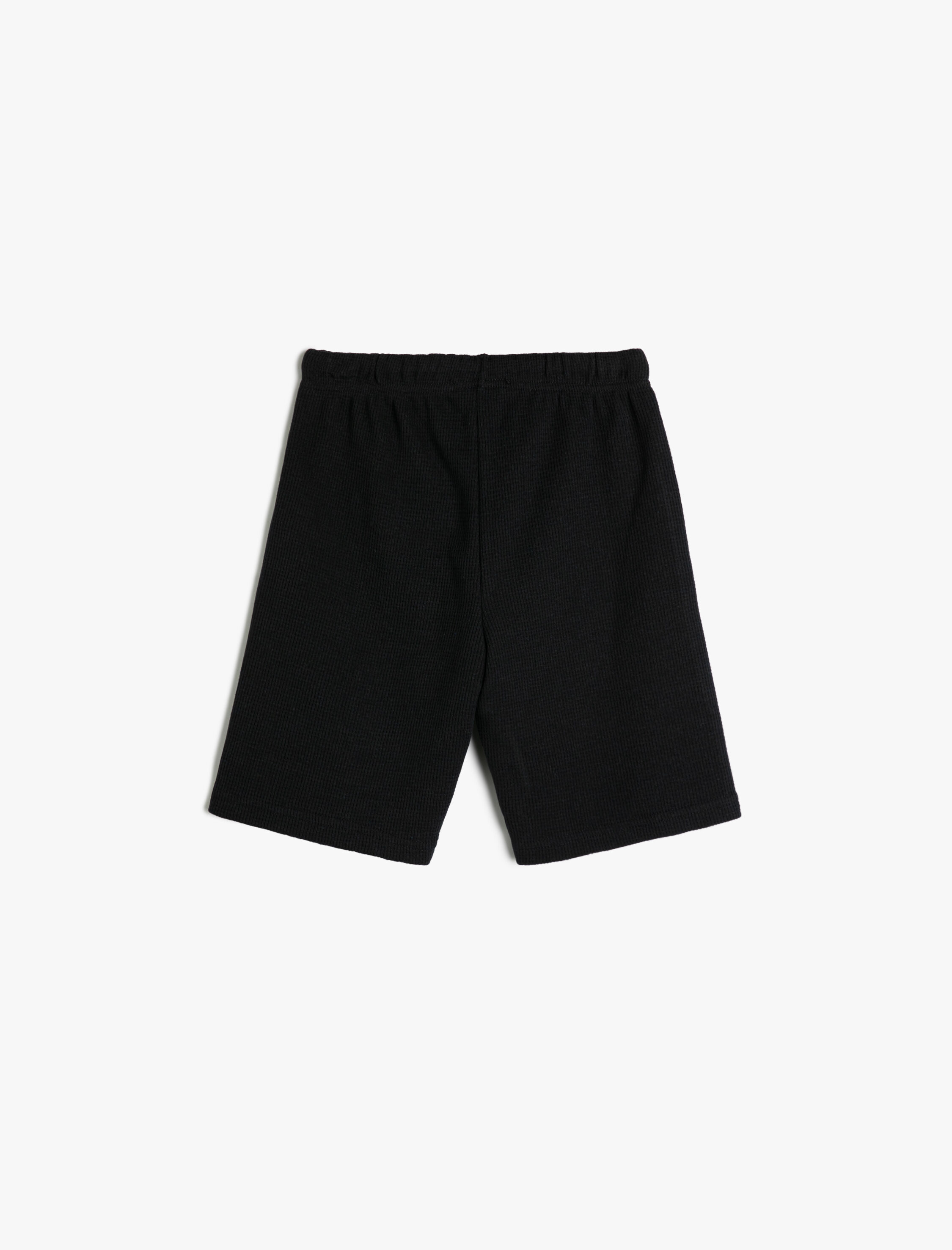  Erkek Çocuk Basic Şort Beli Bağlamalı Pamuk Karışımlı