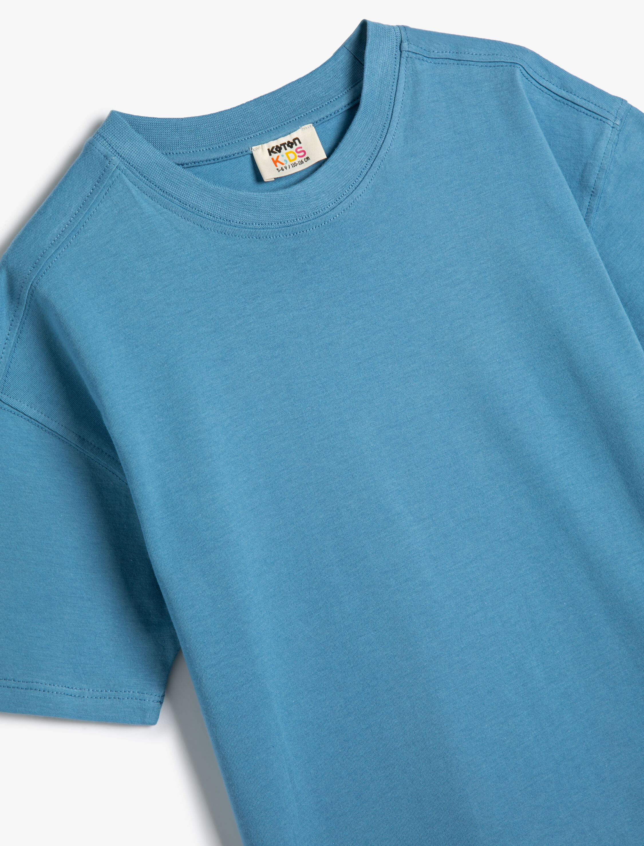  Erkek Çocuk Basic Tişört Kısa Kollu Bisiklet Yaka Pamuklu