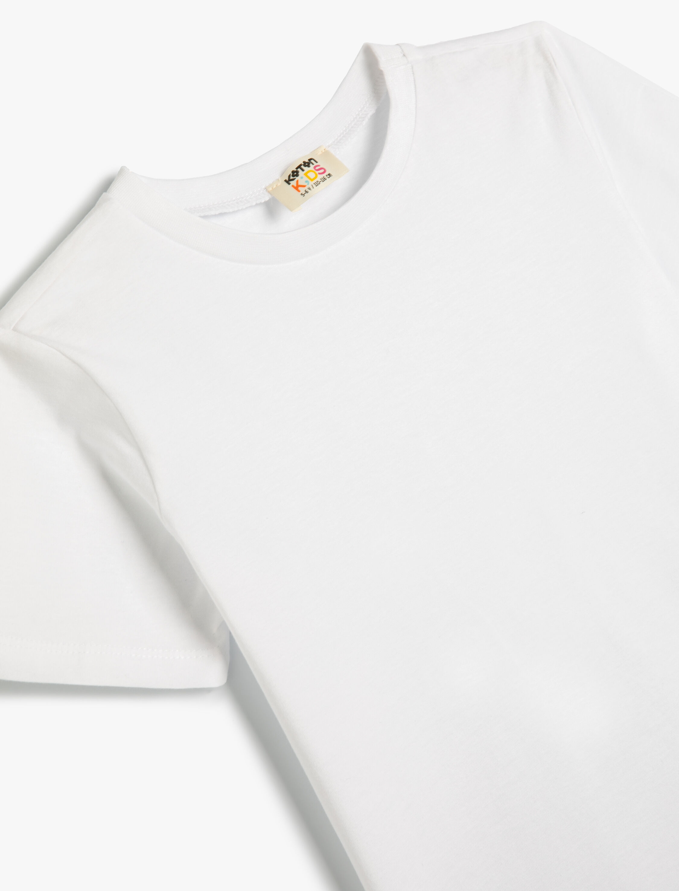  Erkek Çocuk Basic Tişört Kısa Kollu Bisiklet Yaka Pamuklu