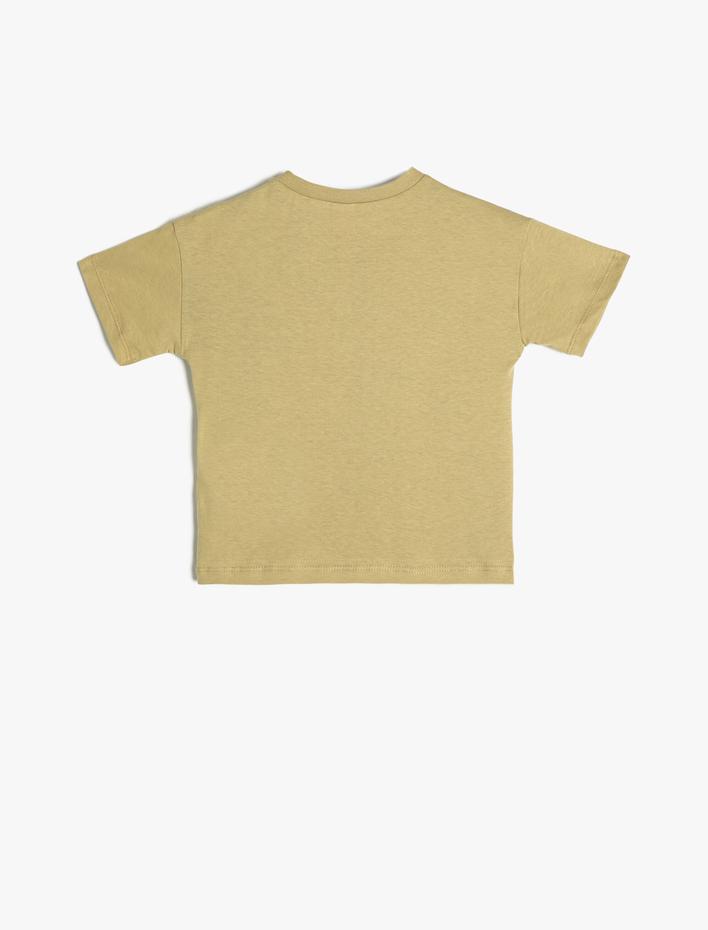 Erkek Bebek Basic Tişört Kısa Kollu Cep Detaylı Pamuklu