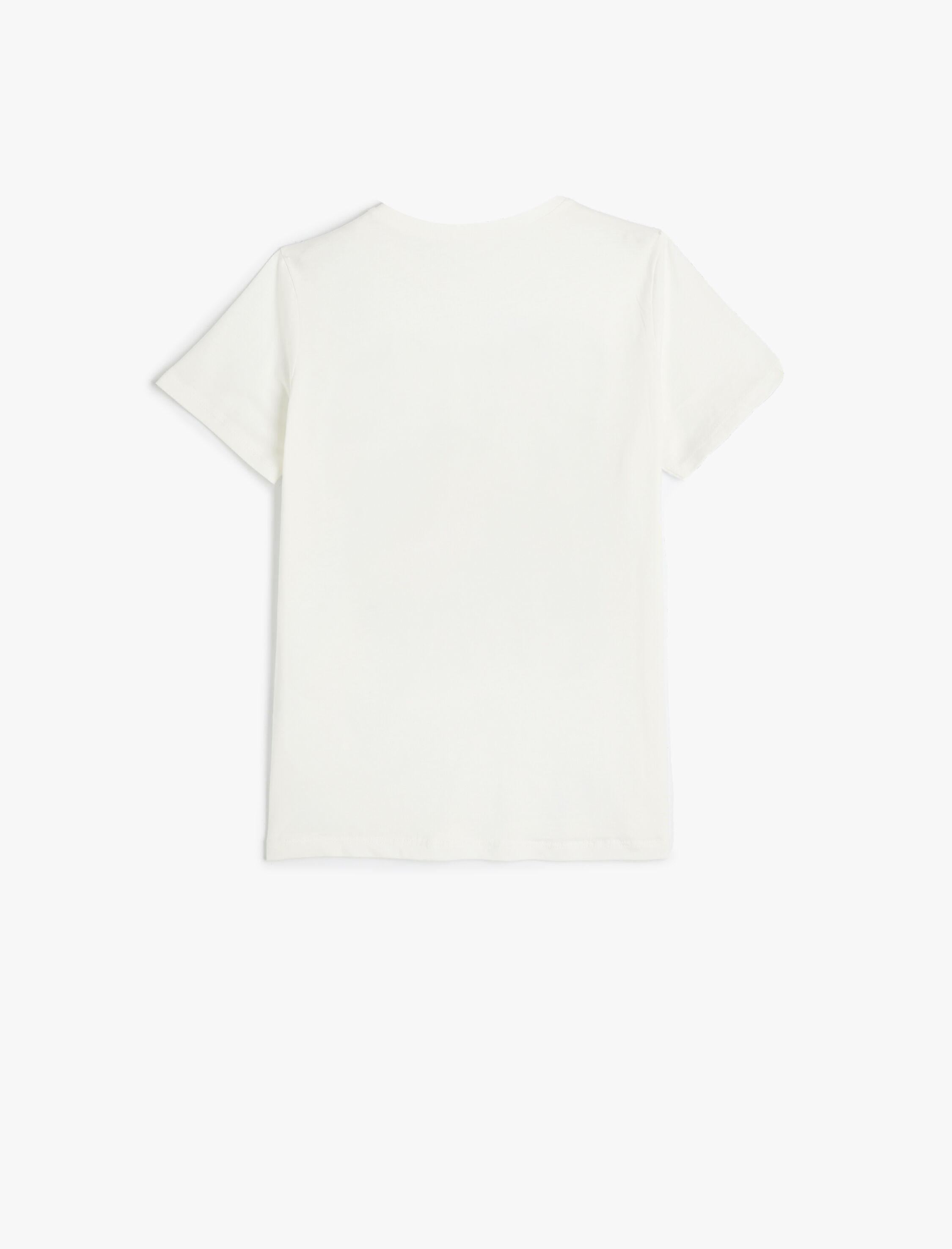  Erkek Çocuk Tişört Palmiye Baskılı Kısa Kollu Bisiklet Yaka Pamuklu