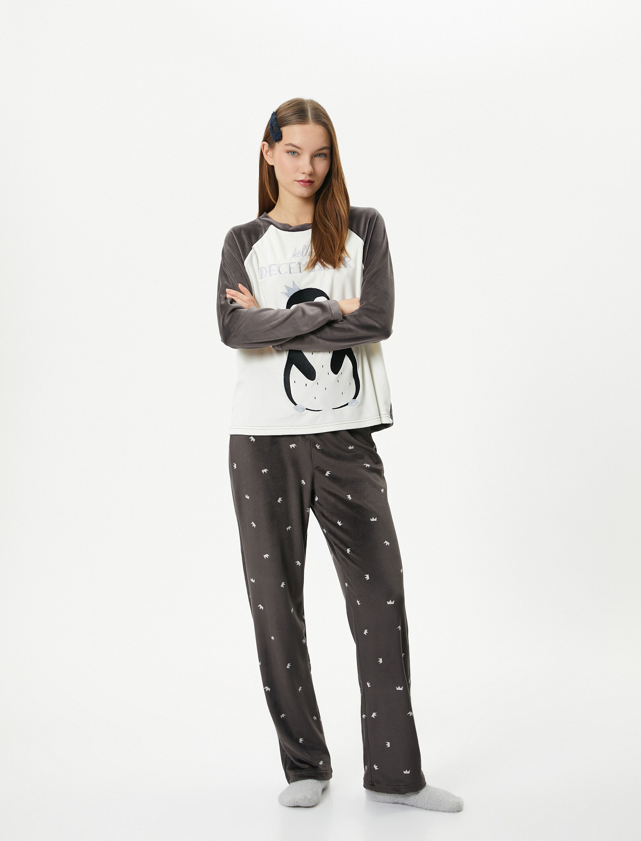   Polar Pijama Altı Beli Bağcıklı