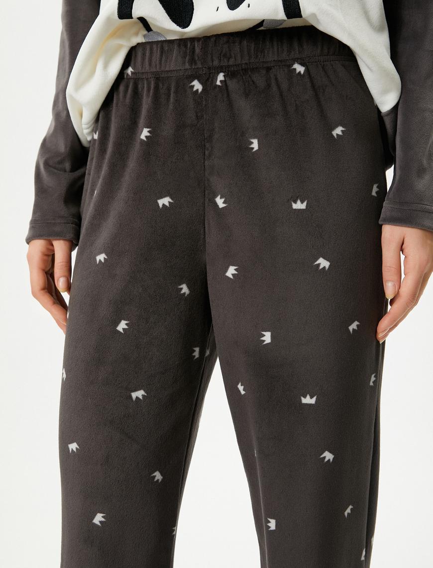   Polar Pijama Altı Beli Bağcıklı
