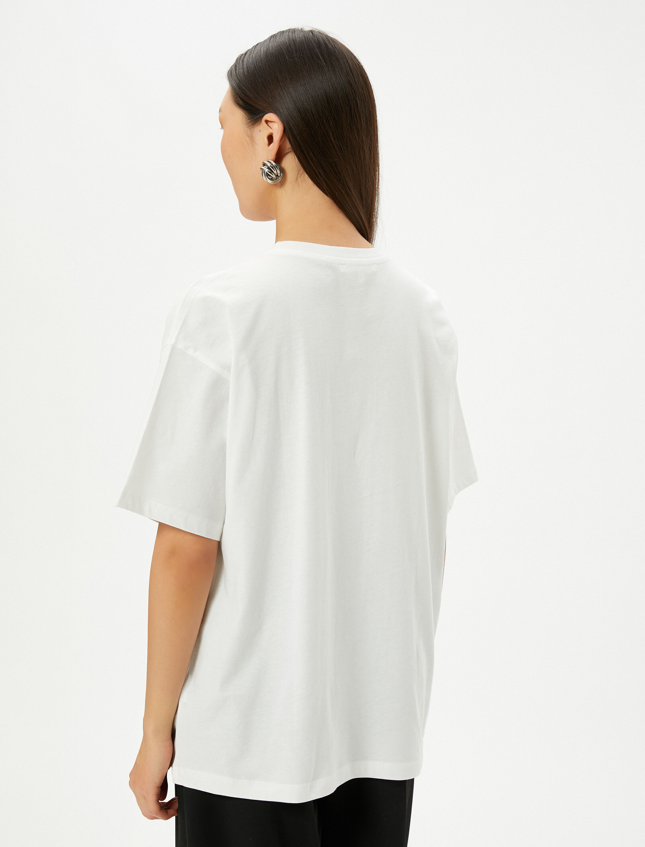   Baskılı Tişört Bisiklet Yaka Kısa Kollu Regular Fit