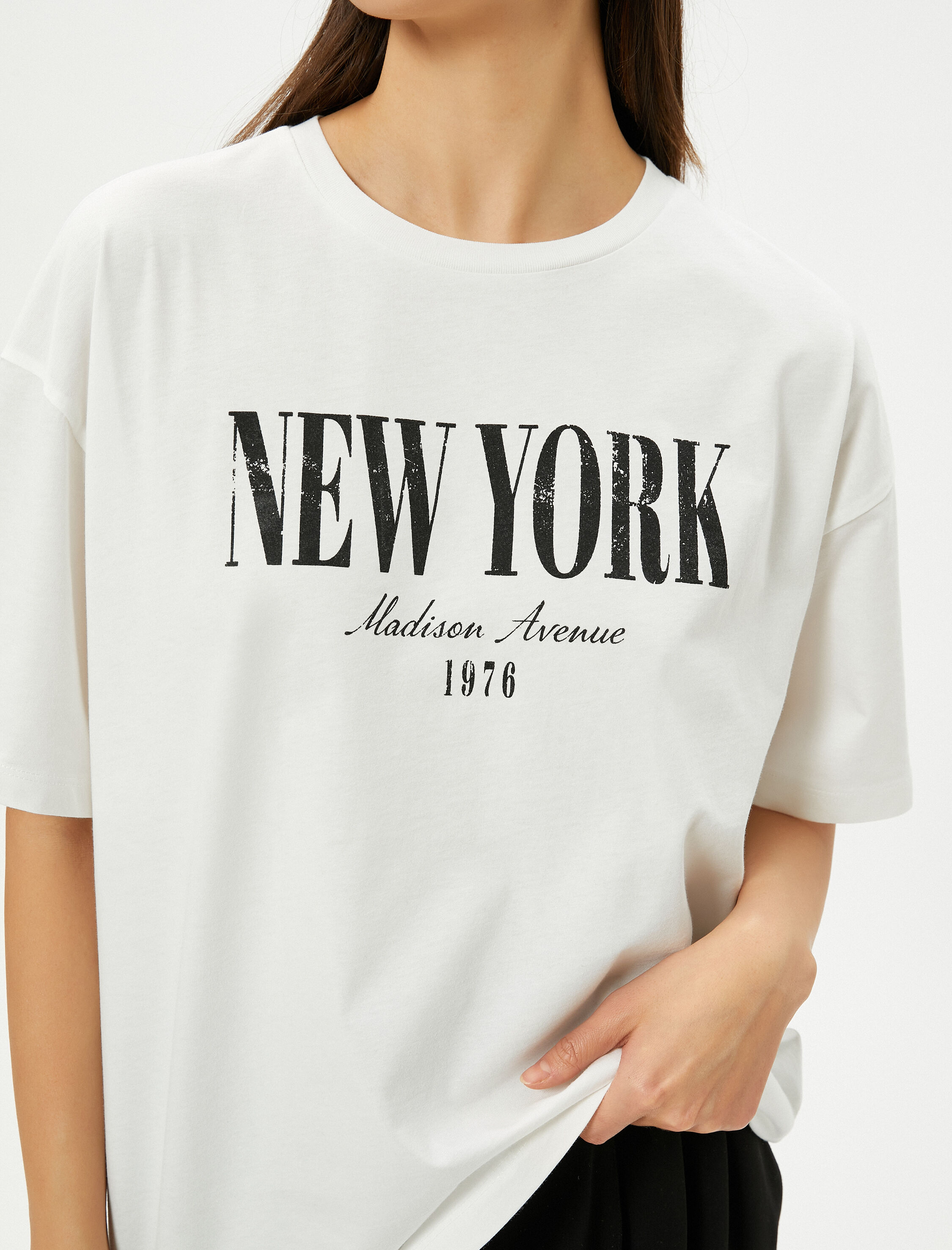   Baskılı Tişört Bisiklet Yaka Kısa Kollu Regular Fit