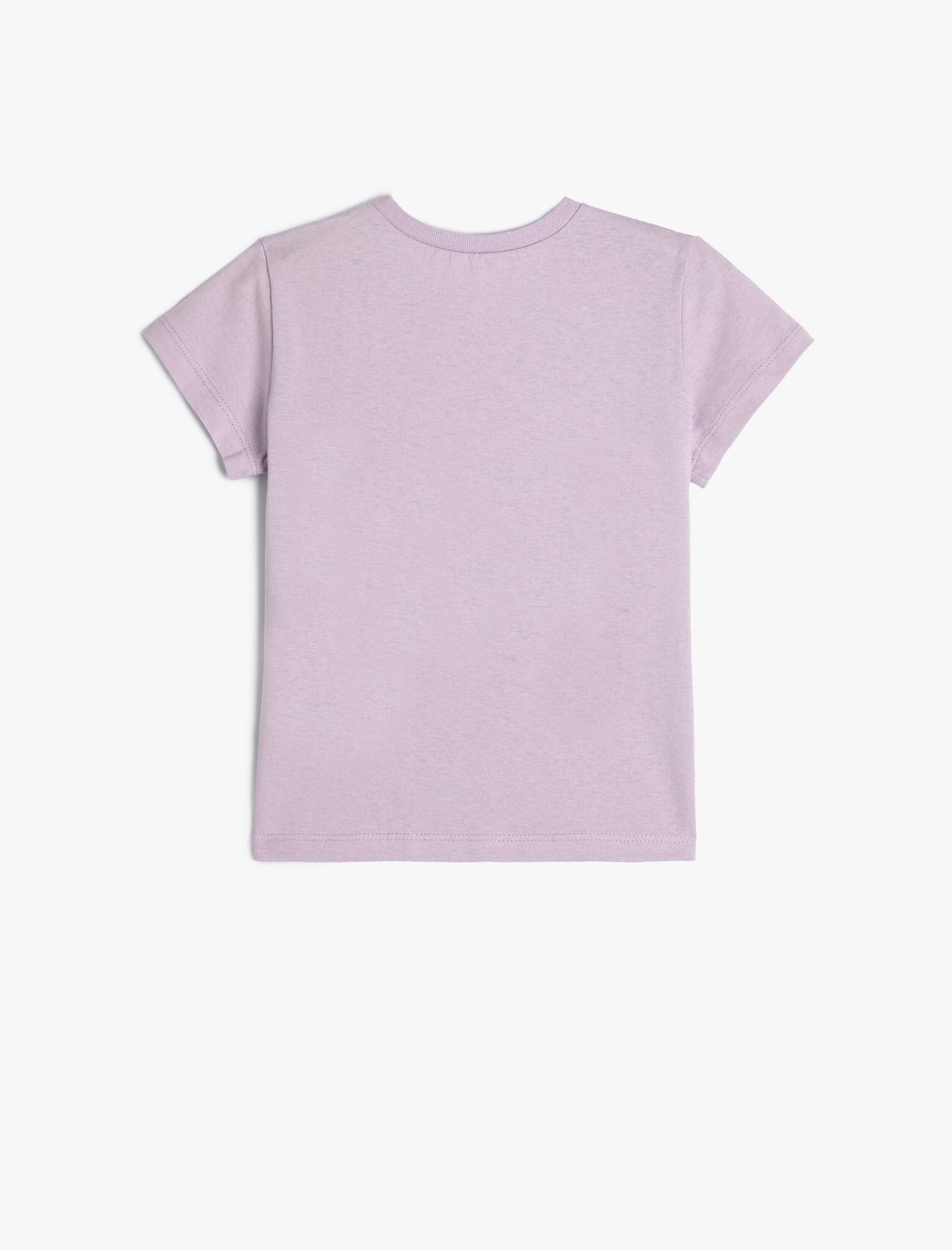  Kız Çocuk Tişört Yaz Temalı Baskılı Kısa Kollu Bisiklet Yaka Pamuklu