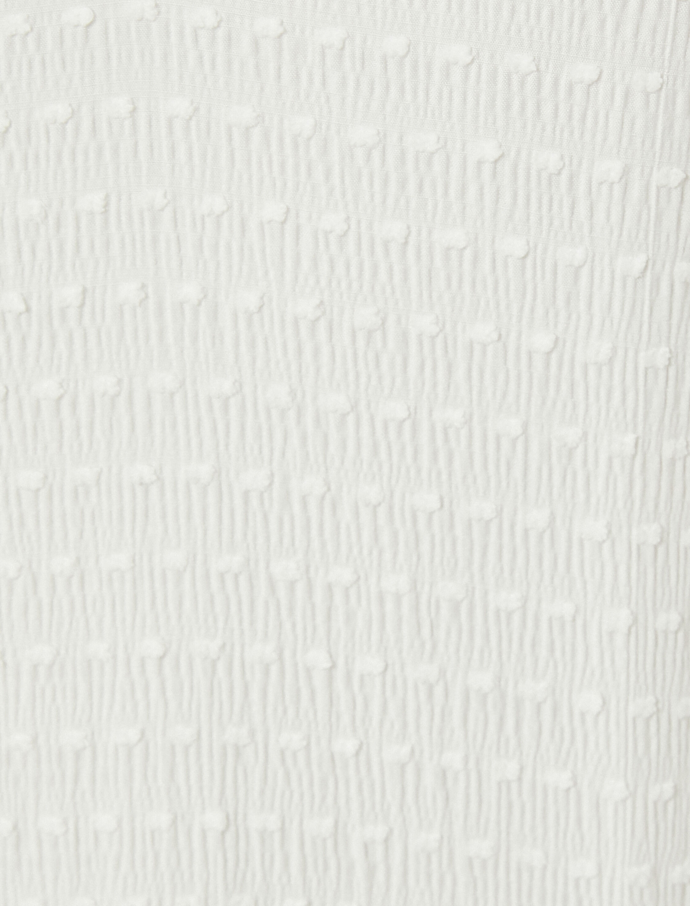   Balon Kol Elbise Mini V Yaka Volanlı Dokulu