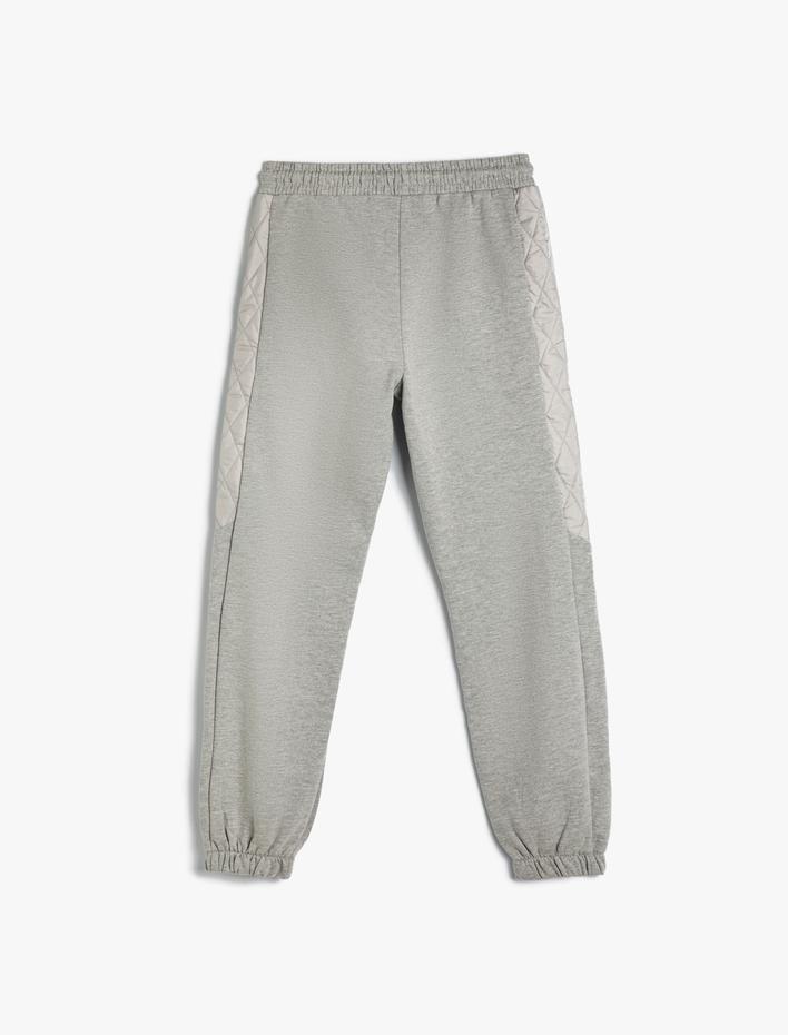 Erkek Çocuk Jogger Eşofman Altı Cepli Kapitone Detaylı Pamuklu