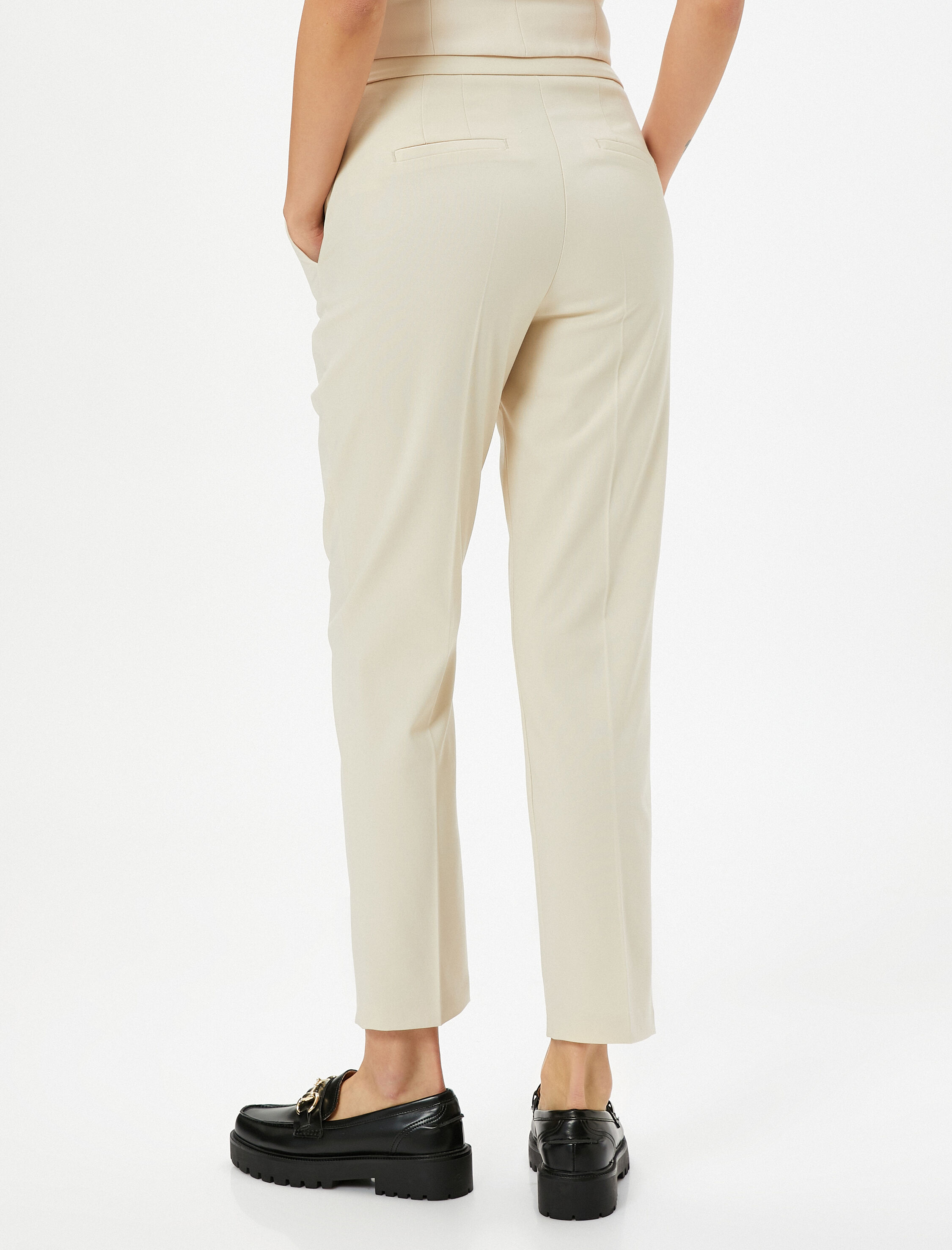   Cigarette Kumaş Pantolon Normal Bel Cepli