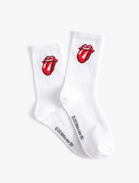 Rolling Stones Soket Çorap Lisanslı Desenli