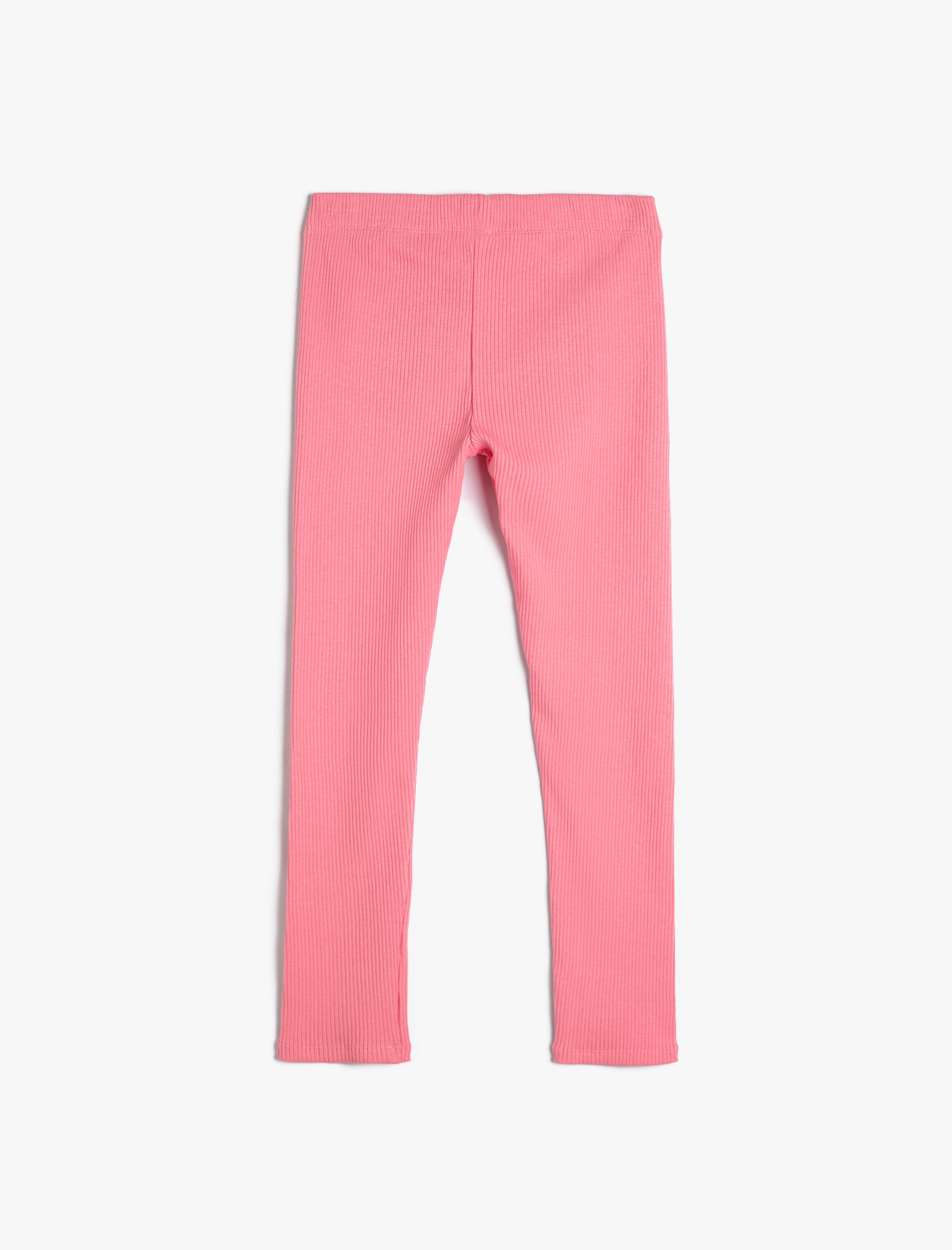  Kız Çocuk Fitilli Tayt Pamuklu Standart Bel Dar Kalıp