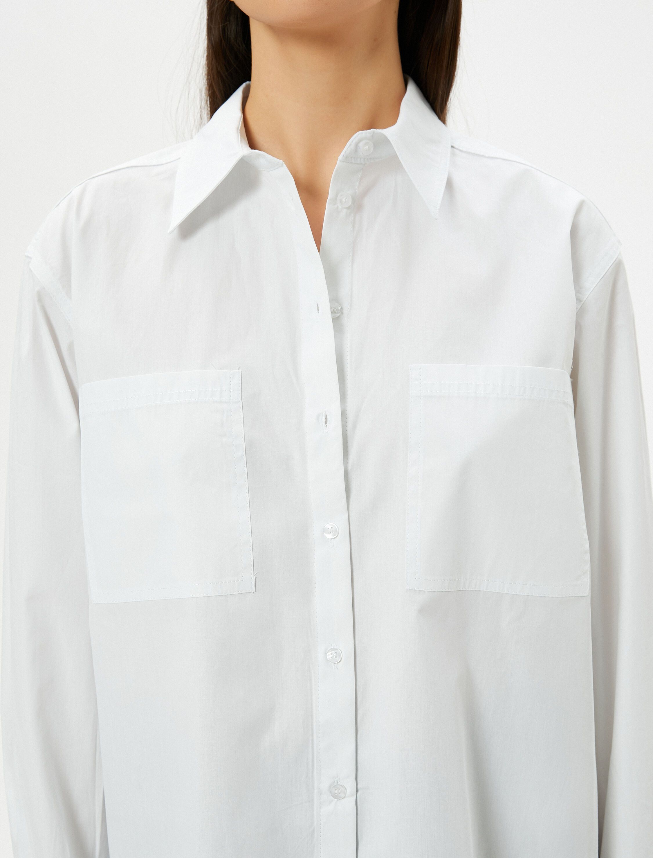   Klasik Poplin Gömlek Uzun Kollu Düğmeli Manşet Yaka Regular Fit