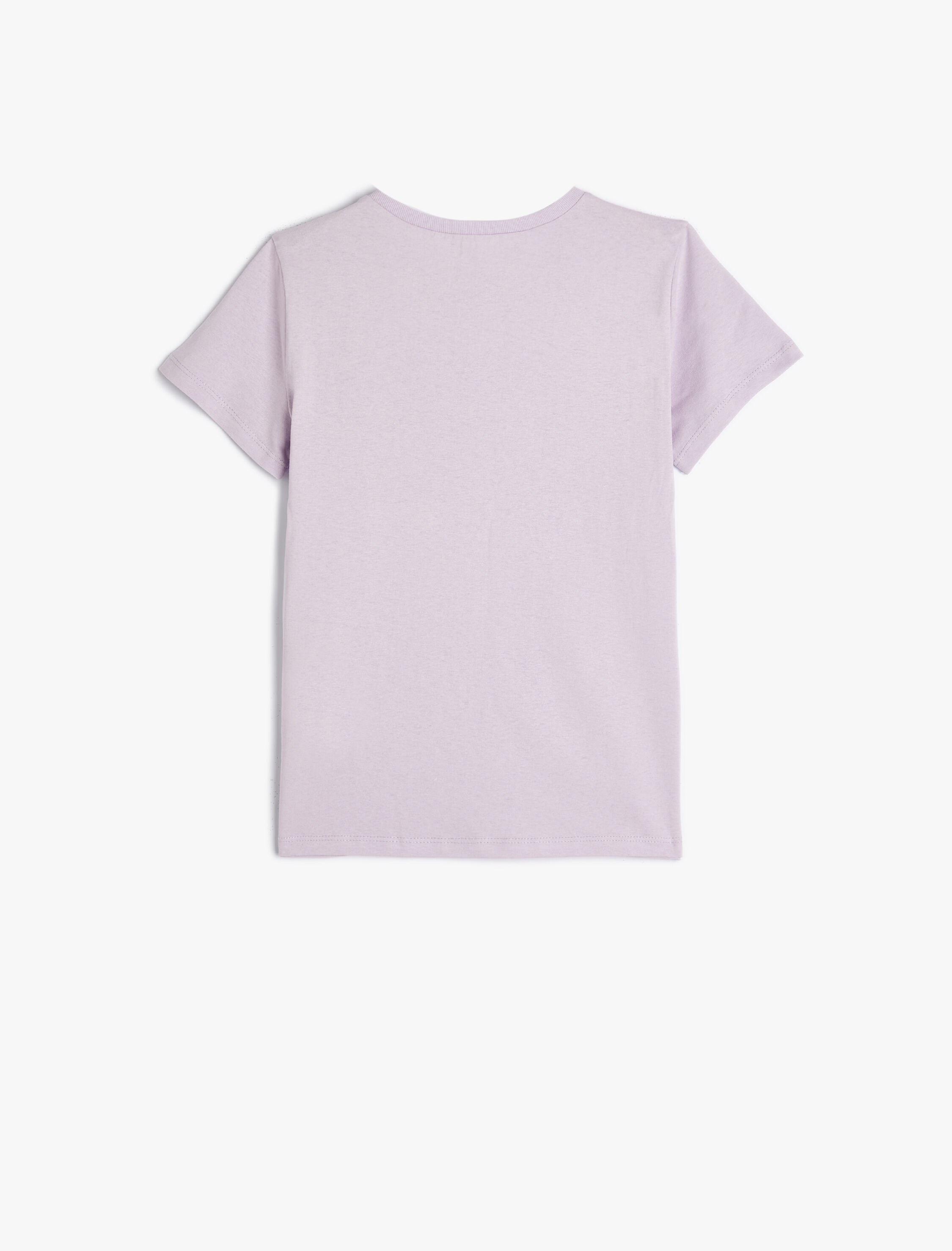  Kız Çocuk Slogan Baskılı Kısa Kollu Tişört Bisiklet Yaka Pamuklu