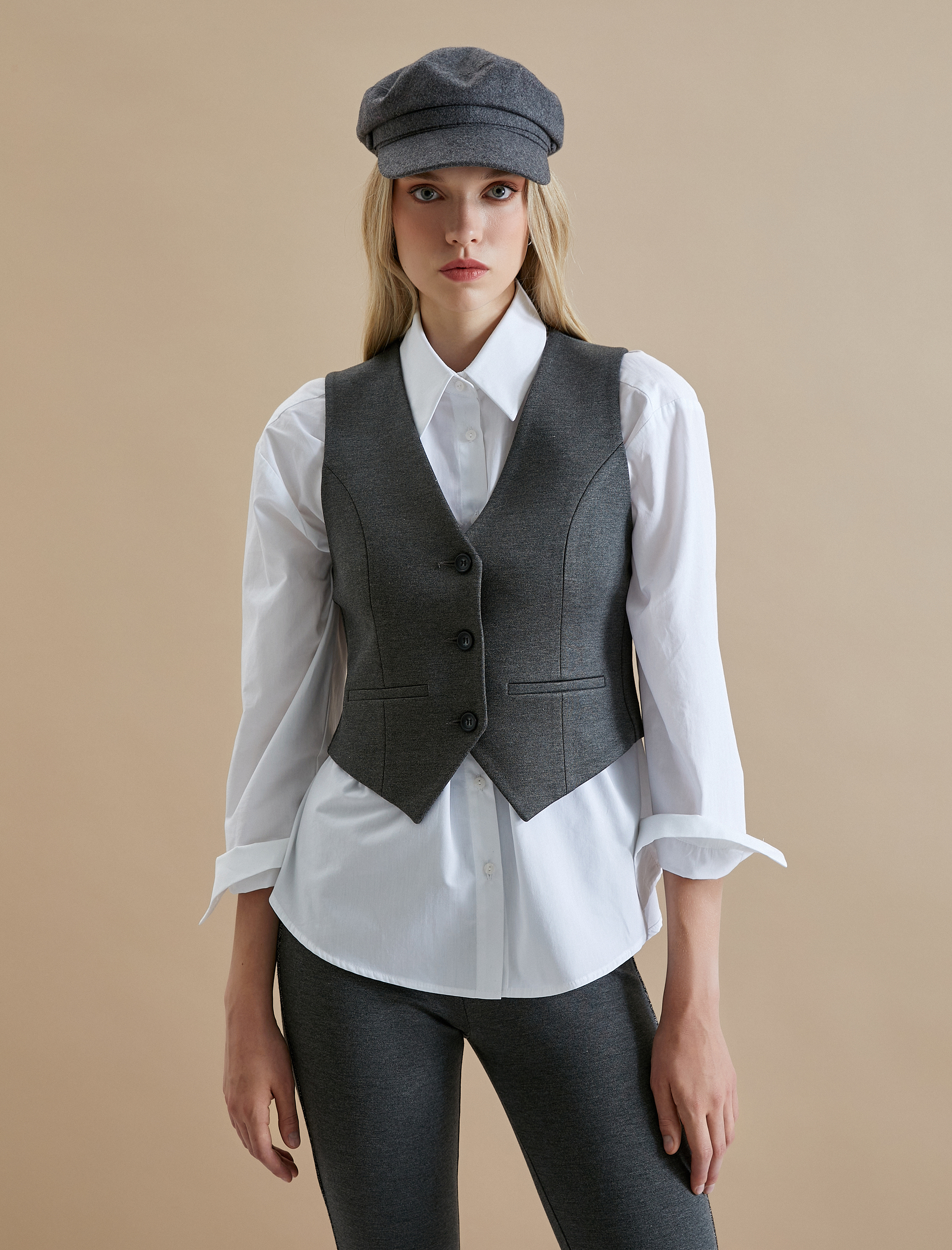   Koton X Şahika Ercümen - Düğmeli Crop Yelek