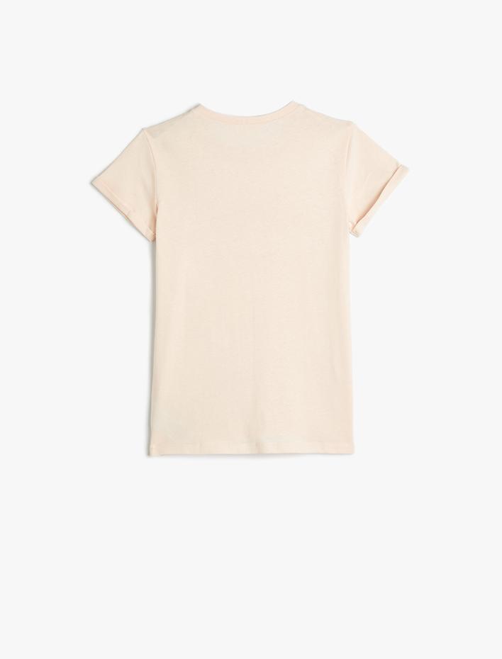 Kız Çocuk Tişört Yaz Temalı Kısa Kollu Pamuklu