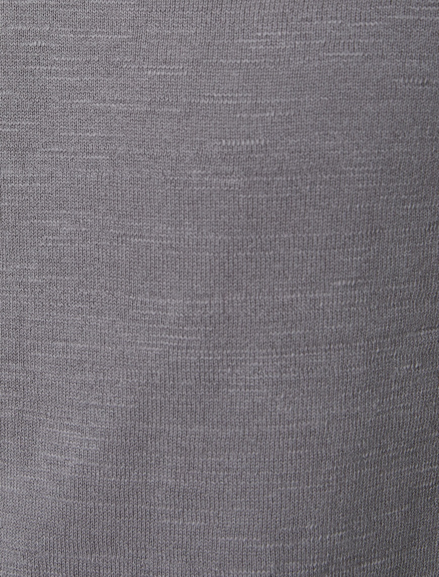   Basic Triko Kazak V Yaka Slim Fit Uzun Kollu Pamuklu