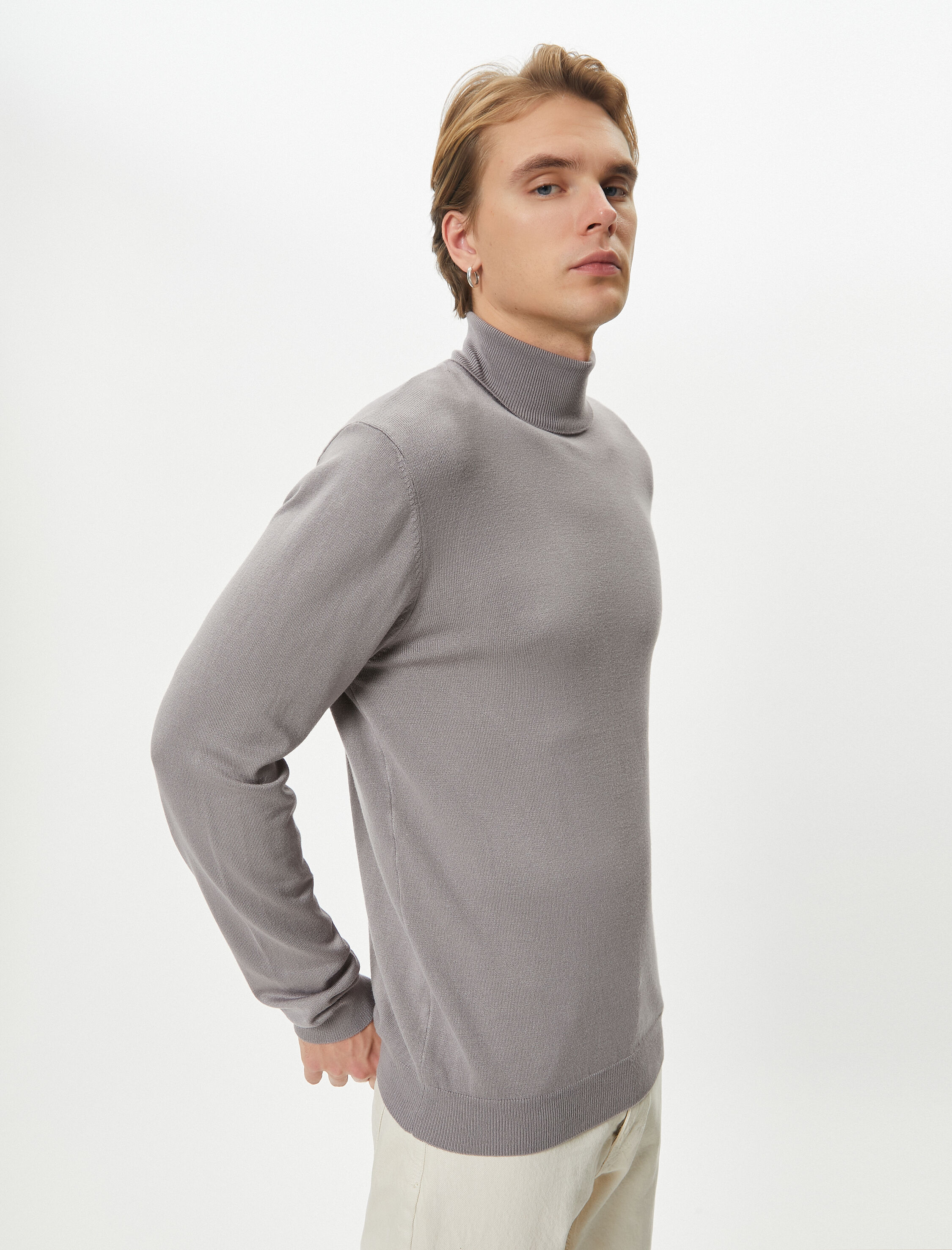   Boğazlı Kazak Triko Slim Fit Uzun Kollu