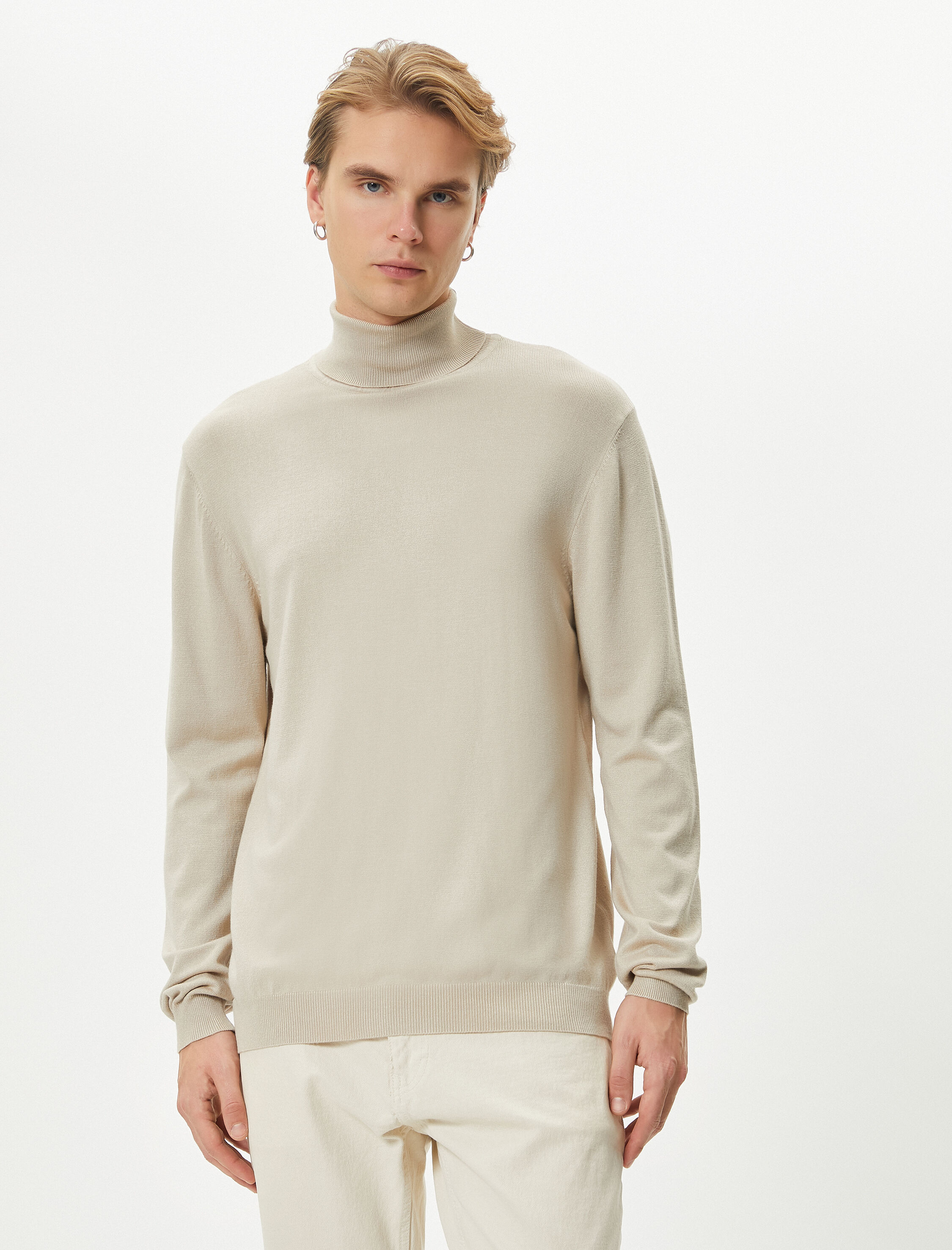   Boğazlı Kazak Triko Slim Fit Uzun Kollu