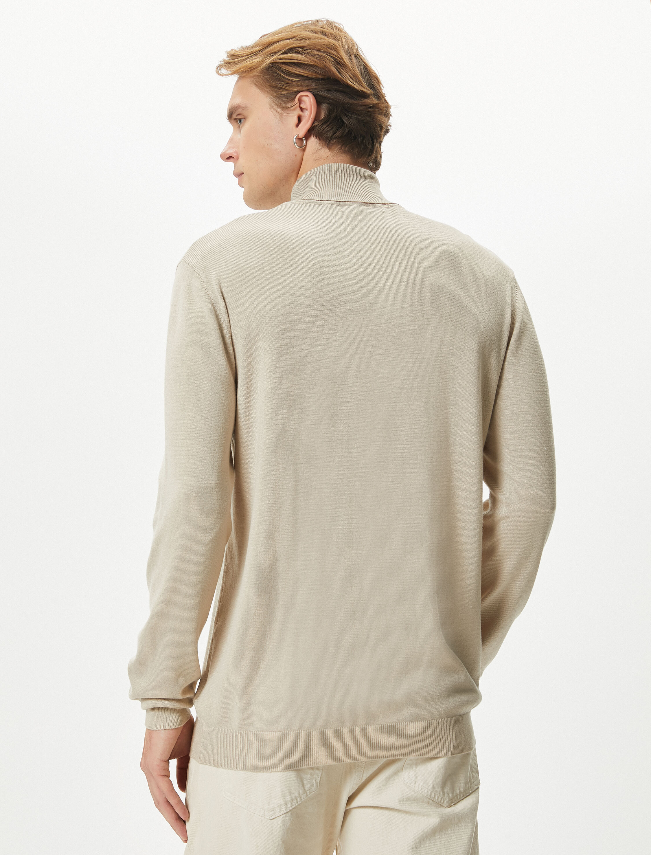   Boğazlı Kazak Triko Slim Fit Uzun Kollu