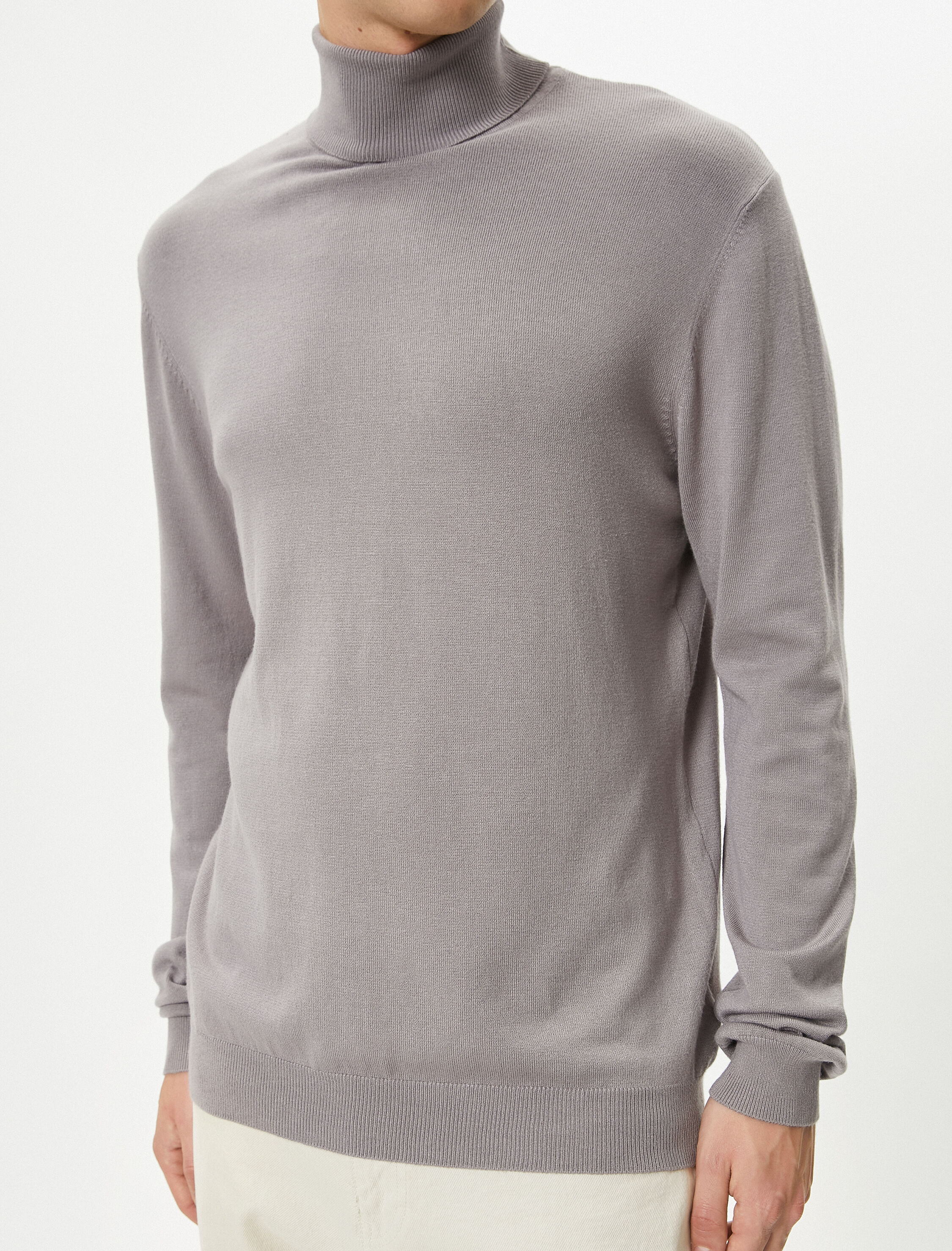   Boğazlı Kazak Triko Slim Fit Uzun Kollu