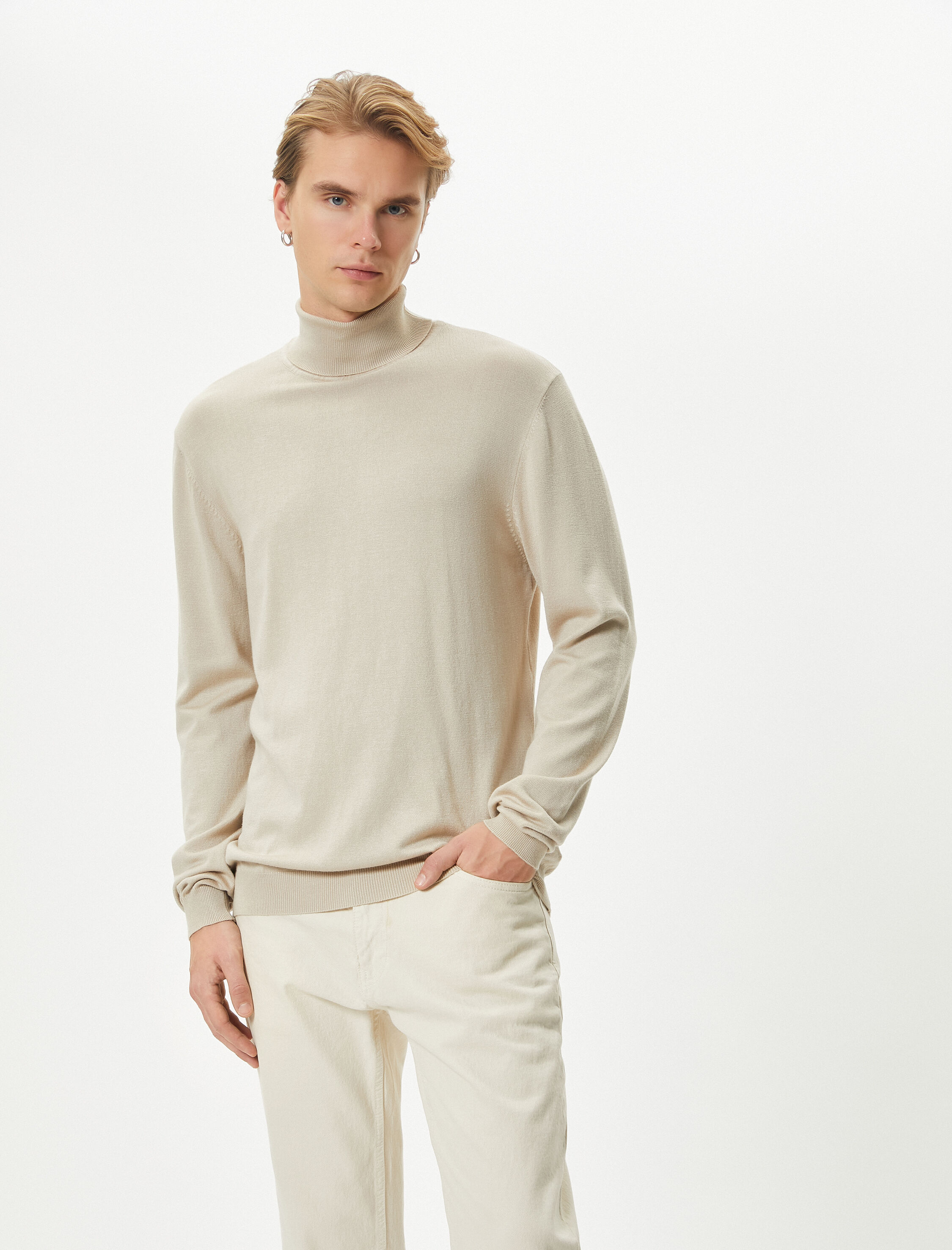   Boğazlı Kazak Triko Slim Fit Uzun Kollu