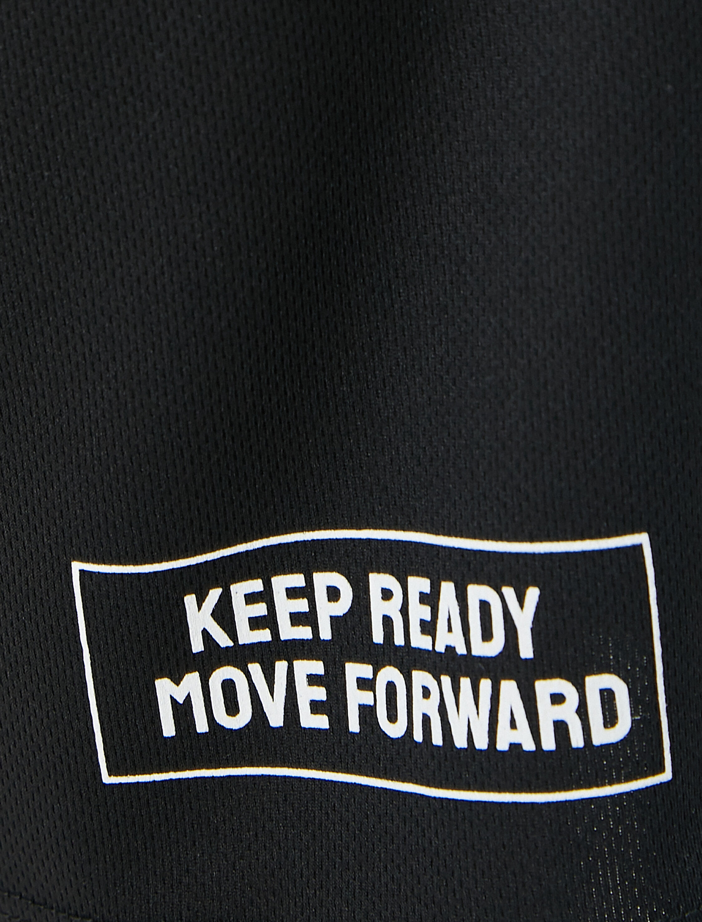   Spor Şort Beli Bağcıklı Slogan Baskılı Cepli