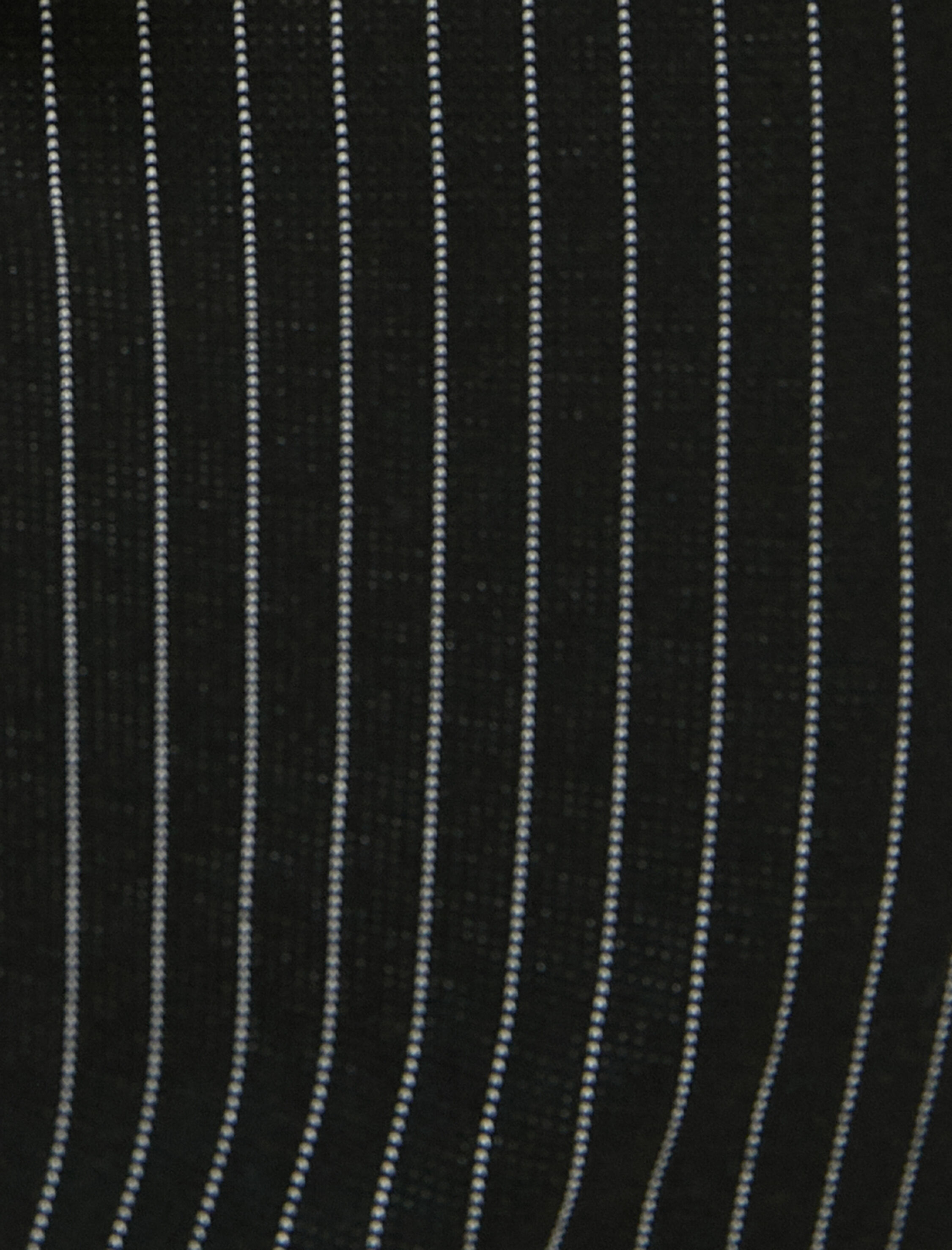   Mini Elbise Çift Kumaş Kullanımlı Fırfırlı Dik Yaka Renk Kontrastlı Uzun Kollu