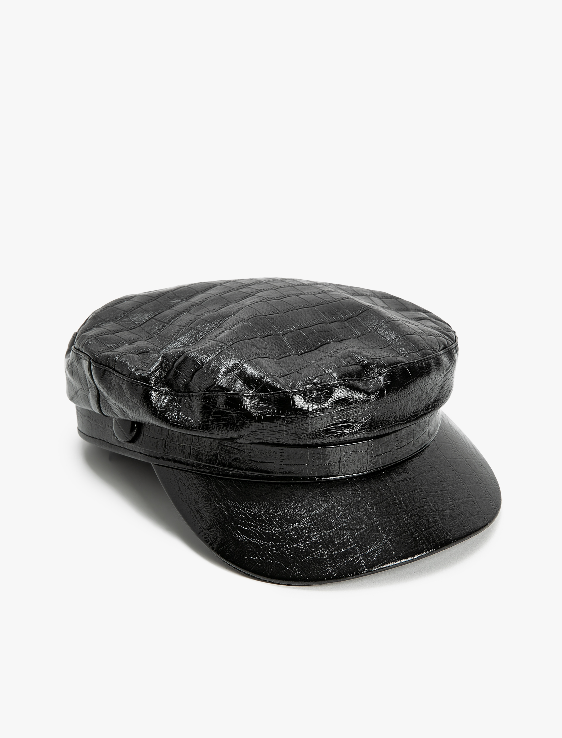  Kadın Kasket Şapka Suni Deri