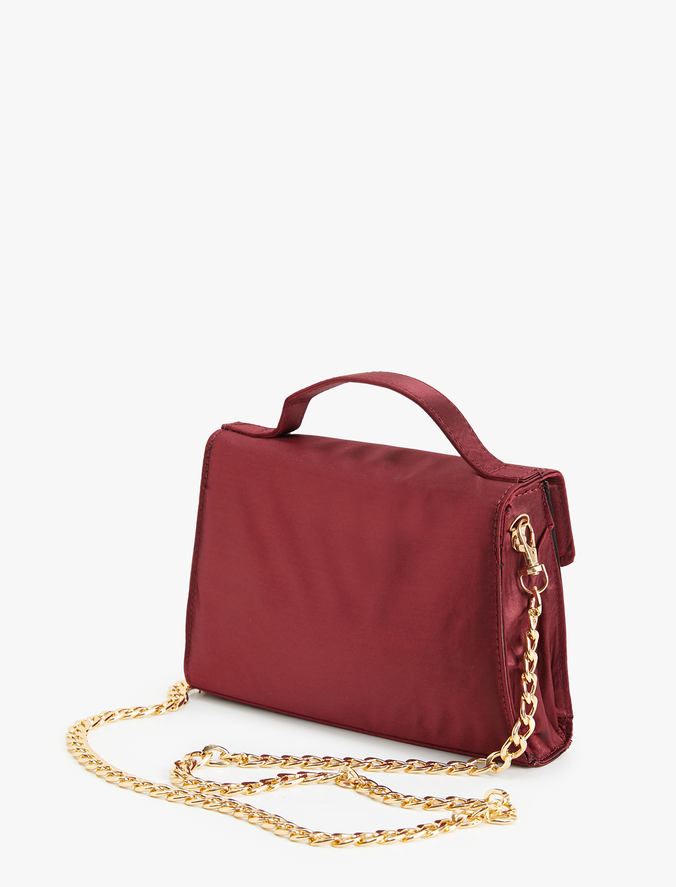  Kadın Saten Çapraz Çanta Zincir Askılı - Melis Ağazat X Koton