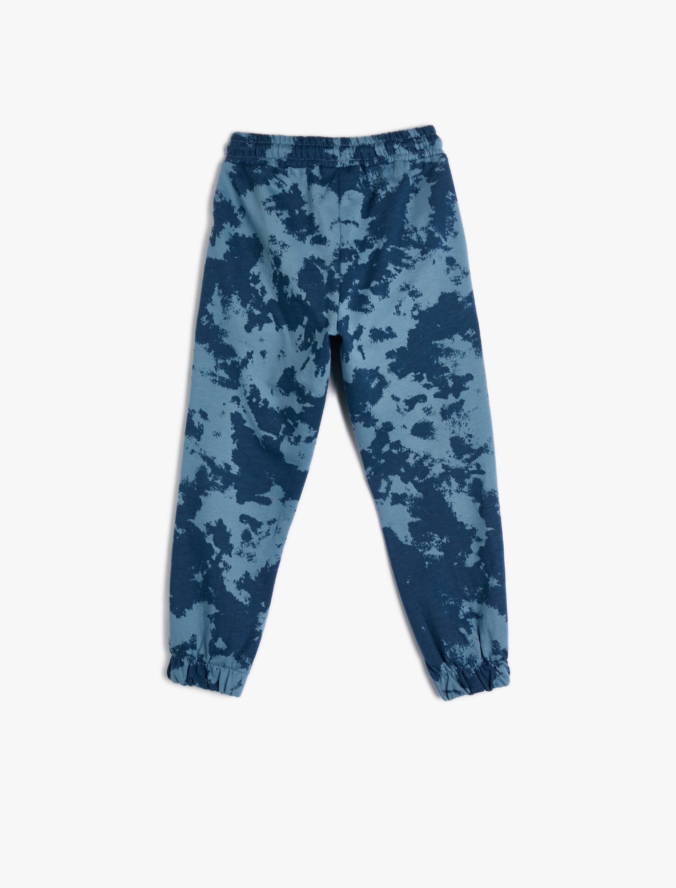 Erkek Çocuk Jogger Eşofman Altı Batik Desenli Beli Bağlamalı Pamuklu Şardonlu