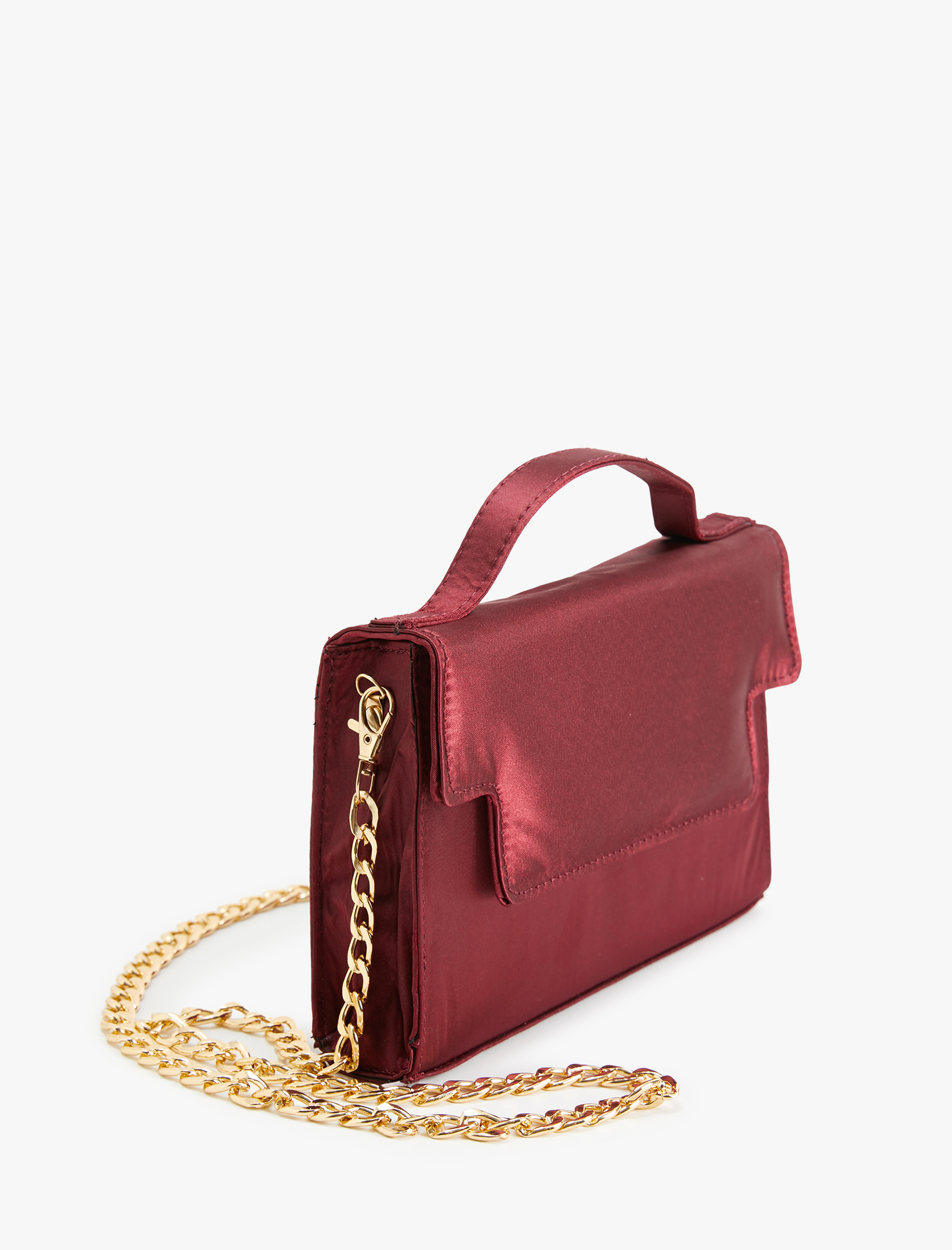  Kadın Saten Çapraz Çanta Zincir Askılı - Melis Ağazat X Koton