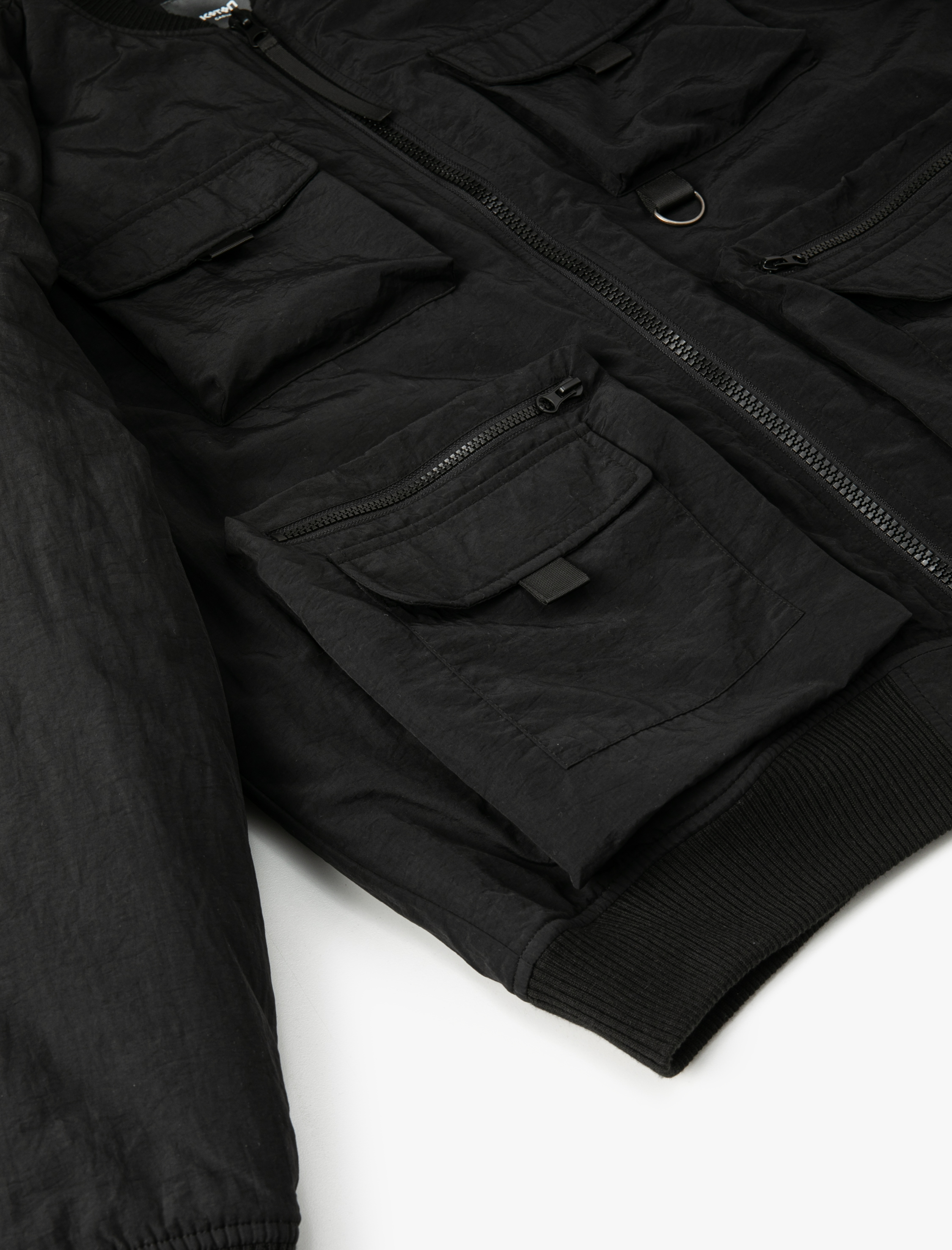 Bomber Ceket Kolej Yaka Cep Detaylı Fermuarlı