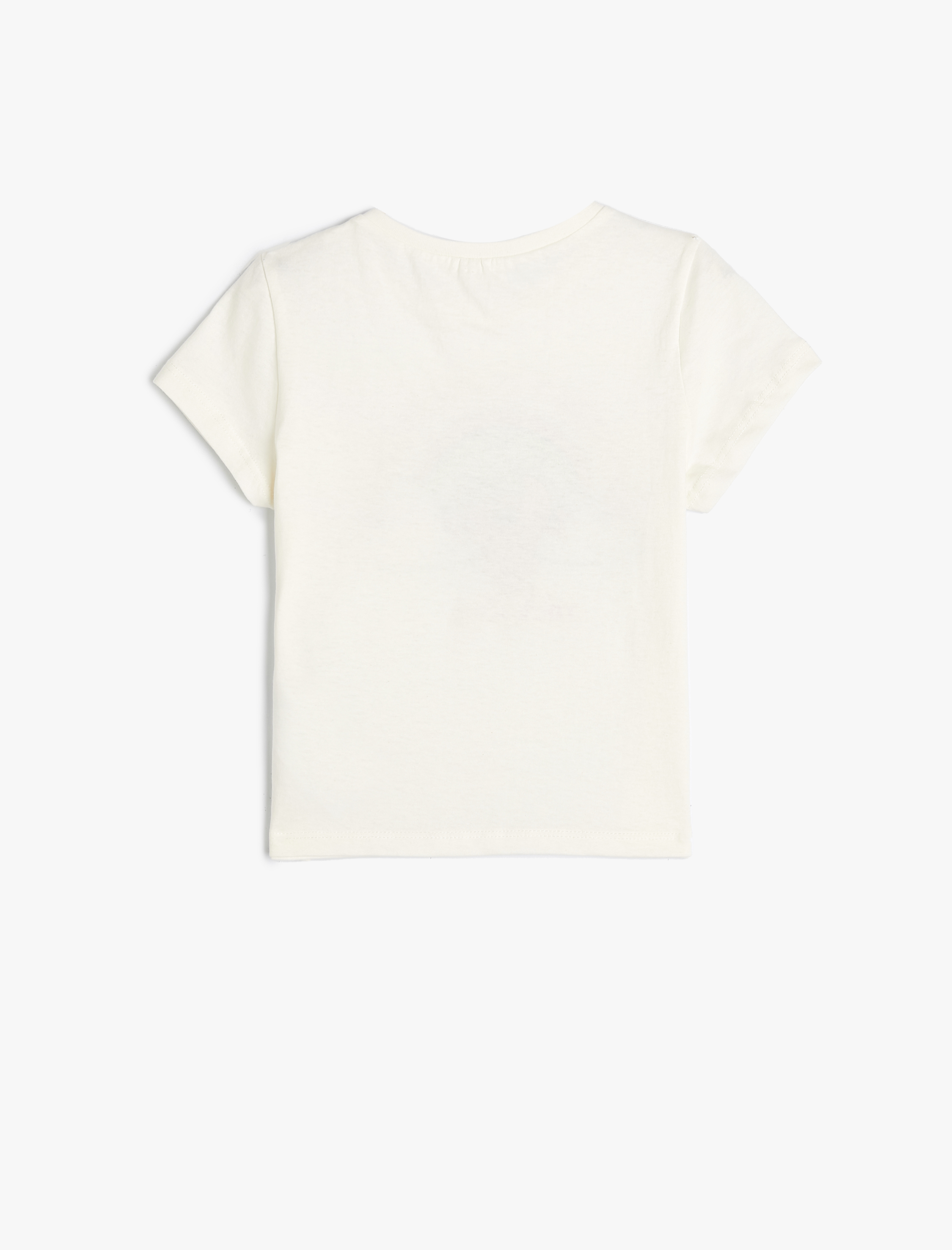  Kız Çocuk Tişört Çilek Baskılı Kısa Kollu Bisiklet Yaka Pamuklu