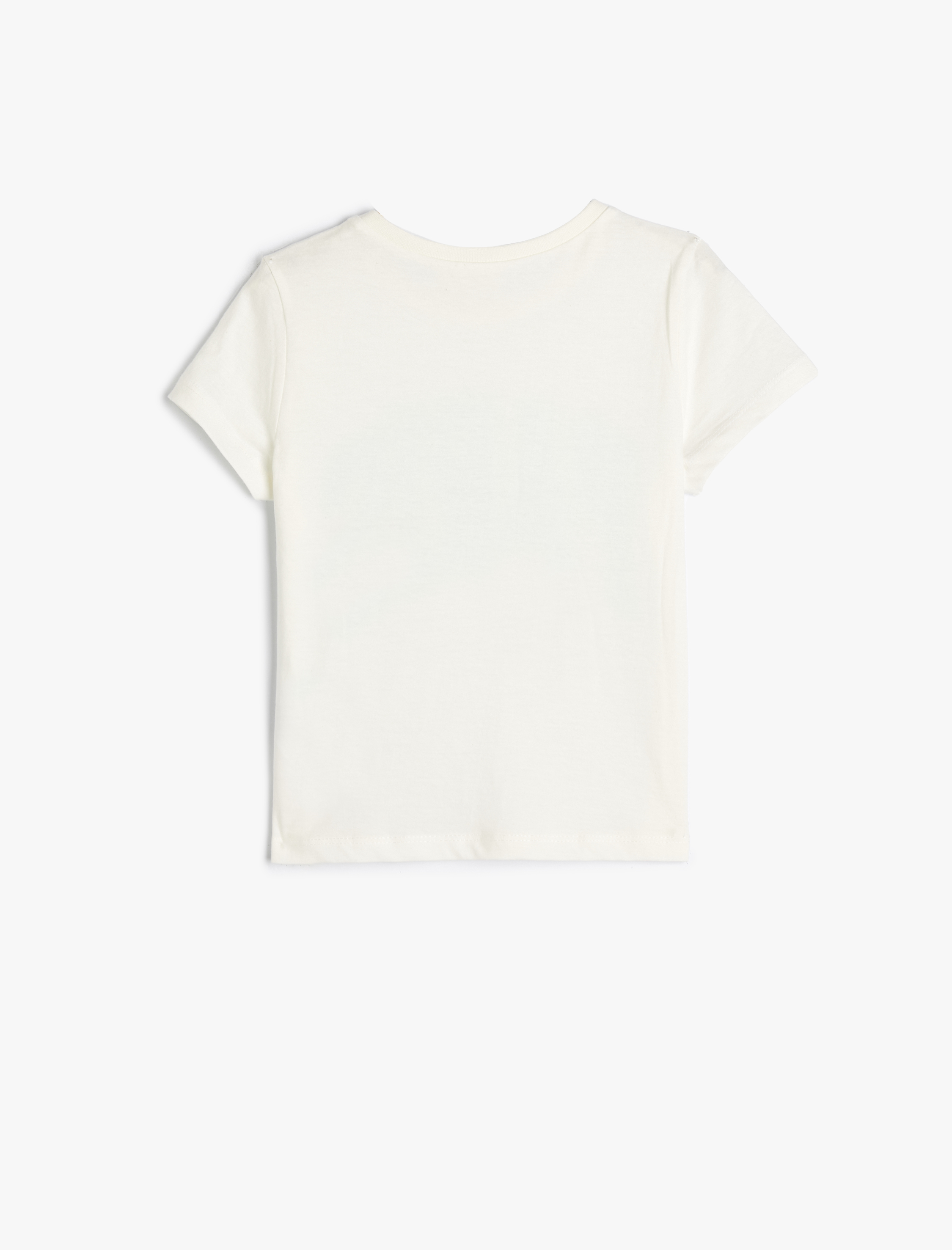  Kız Çocuk Tişört Paris Şehir Baskılı Kısa Kollu Bisiklet Yaka Pamuklu