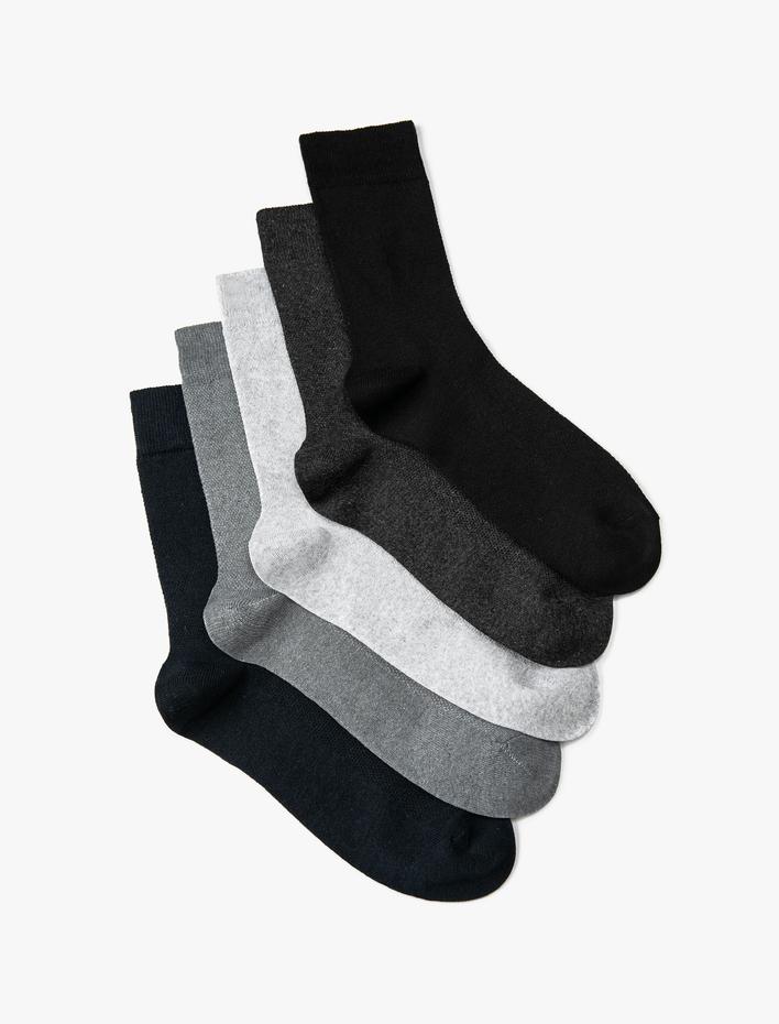 Erkek Basic 5'li Soket Çorap Seti Çok Renkli