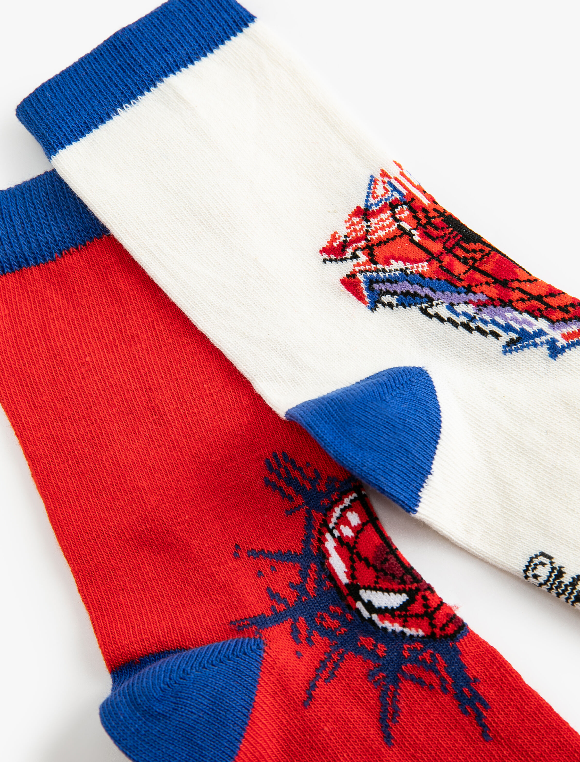  Erkek Çocuk 2'li Spider Man Baskılı Çorap Seti Lisanslı