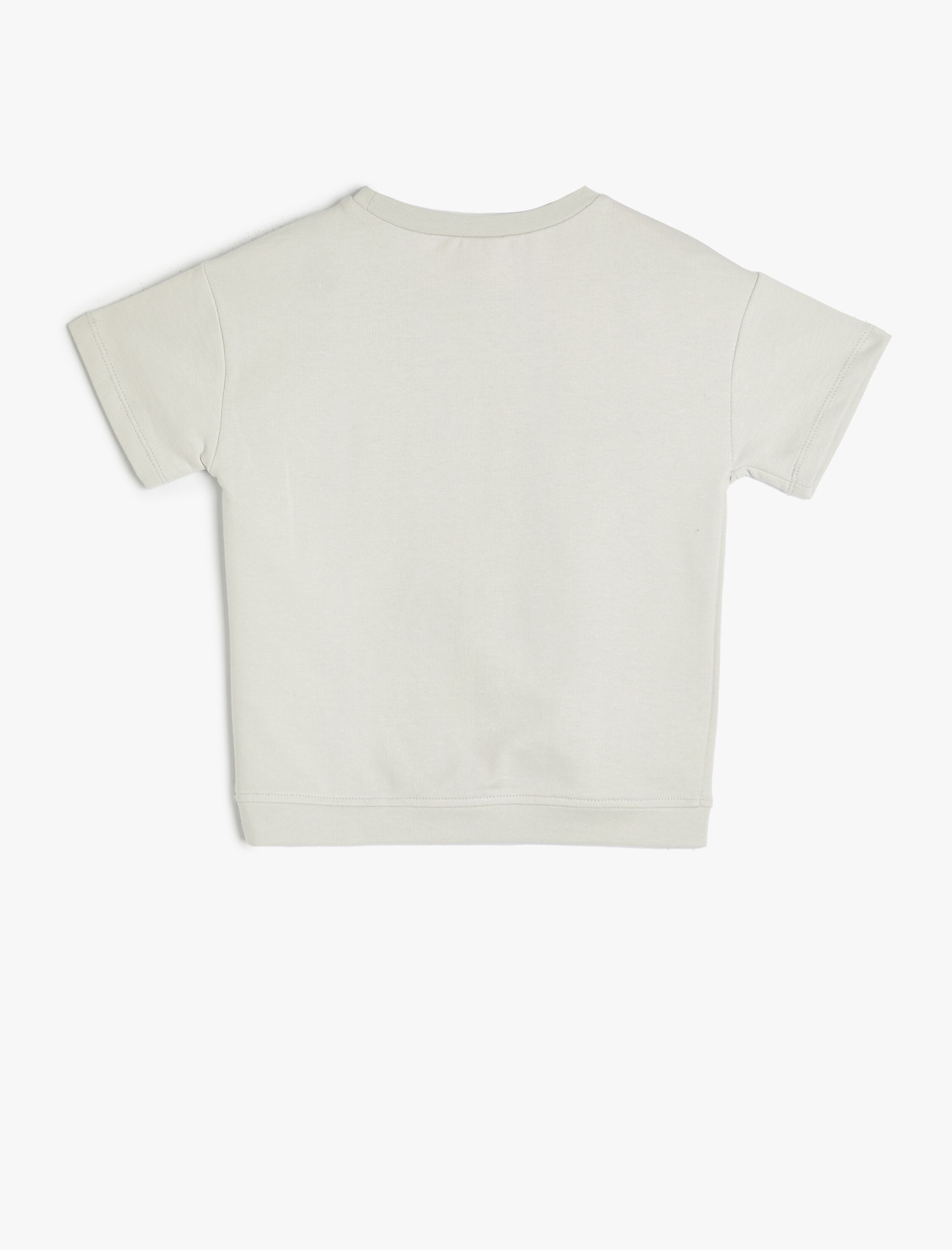  Erkek Bebek Tişört Slogan Baskılı Kısa Kollu Bisiklet Yaka Pamuklu