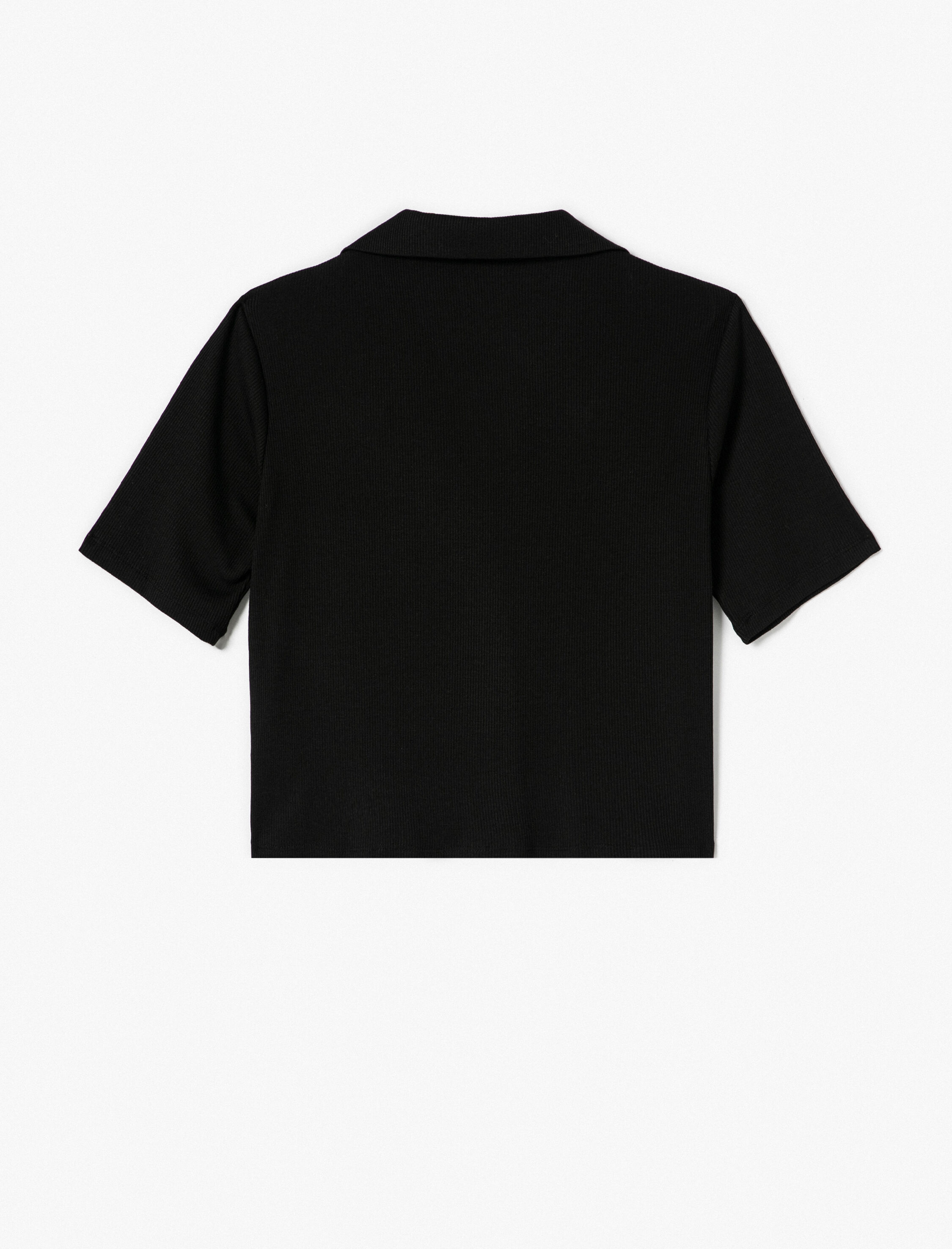   Kısa Kollu Pijama Takımı Nakışlı Viskon Karışımlı Gömlek Yaka