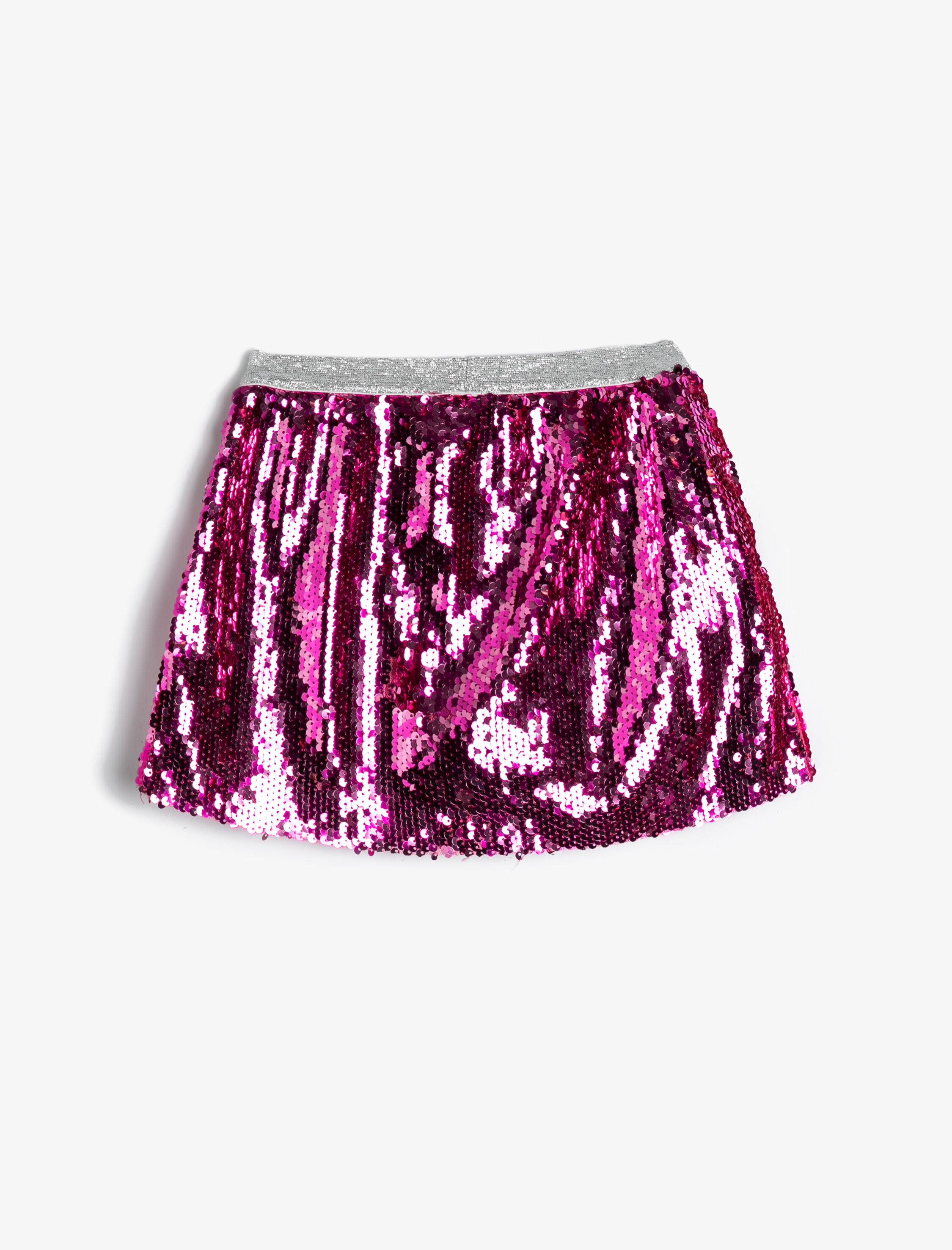  Kız Çocuk Pullu Payetli Etek Mini Beli Lastikli