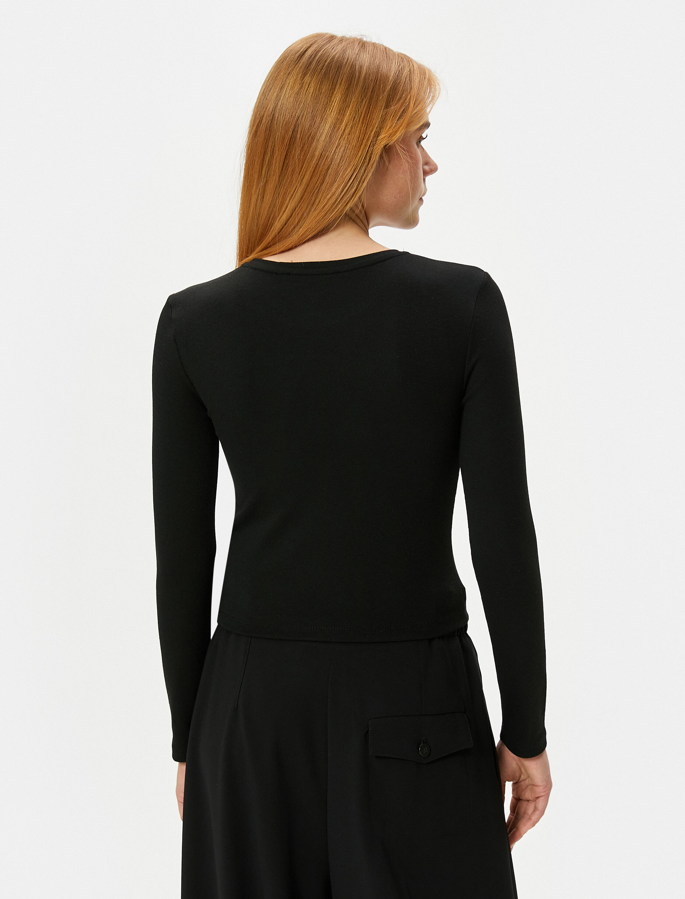   Uzun Kollu Tişört Bisiklet Yaka Standart Kesim