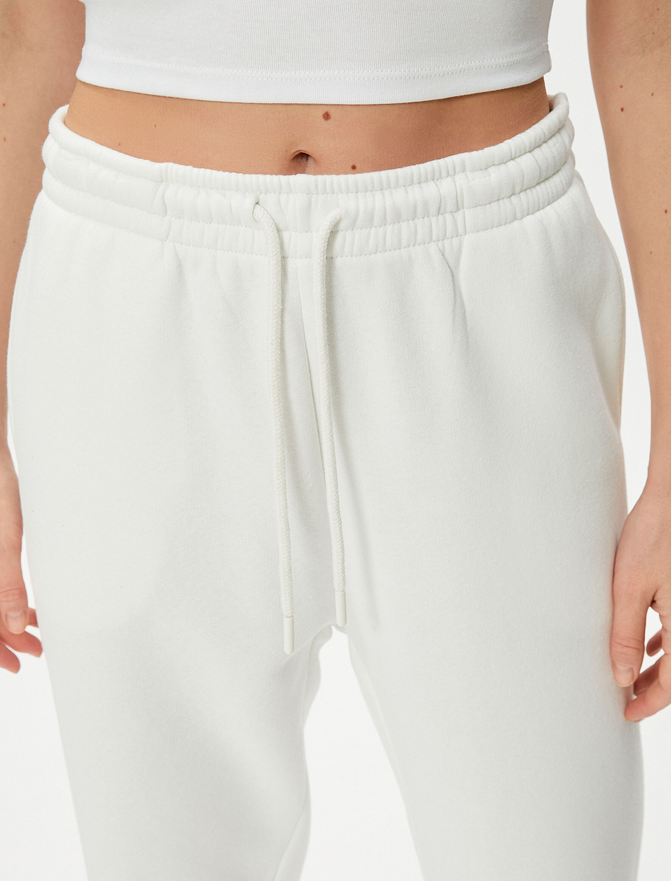   Jogger Eşofman Altı Bağcıklı Normal Bel Üç İplik Şardonlu