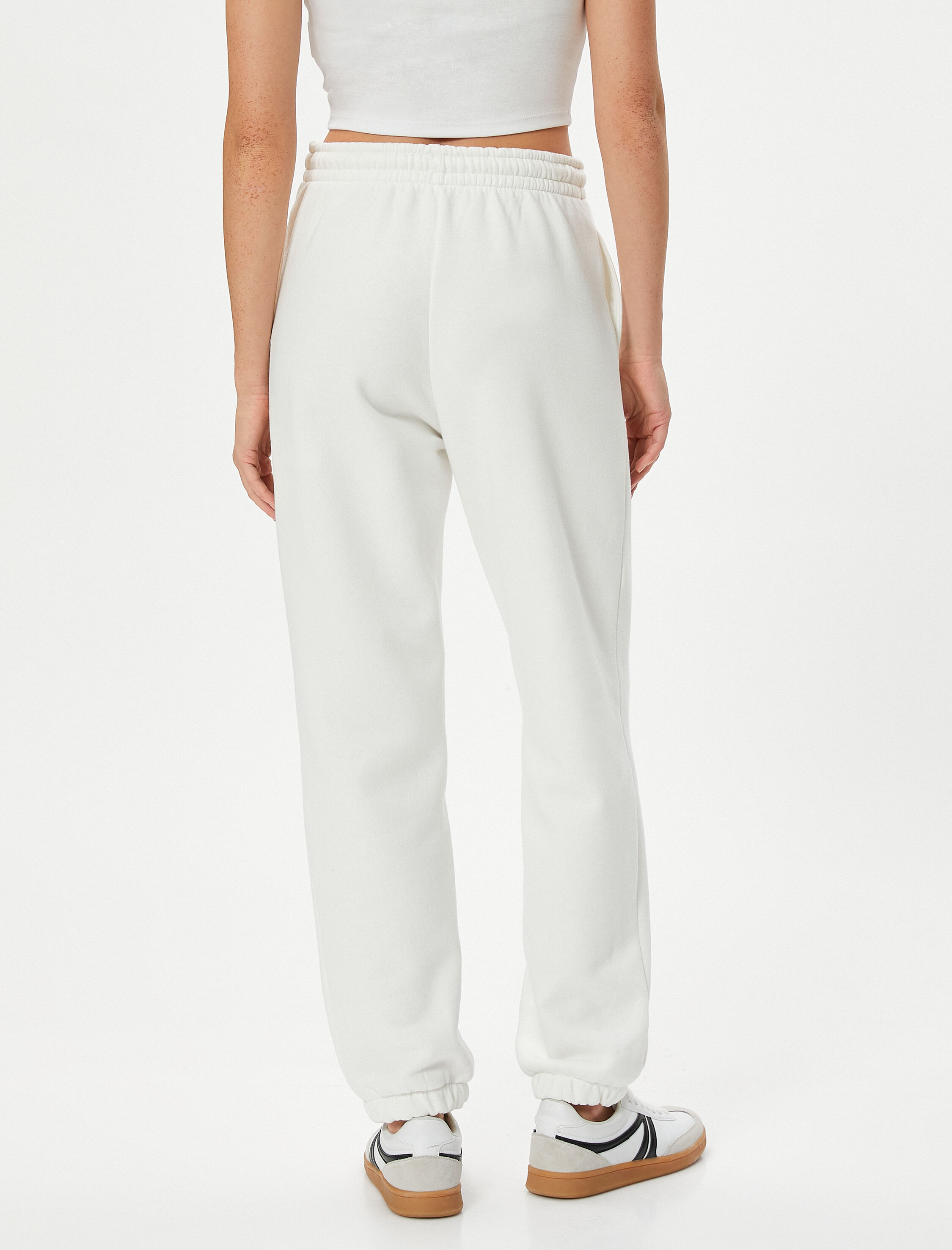   Jogger Eşofman Altı Bağcıklı Normal Bel Üç İplik Şardonlu