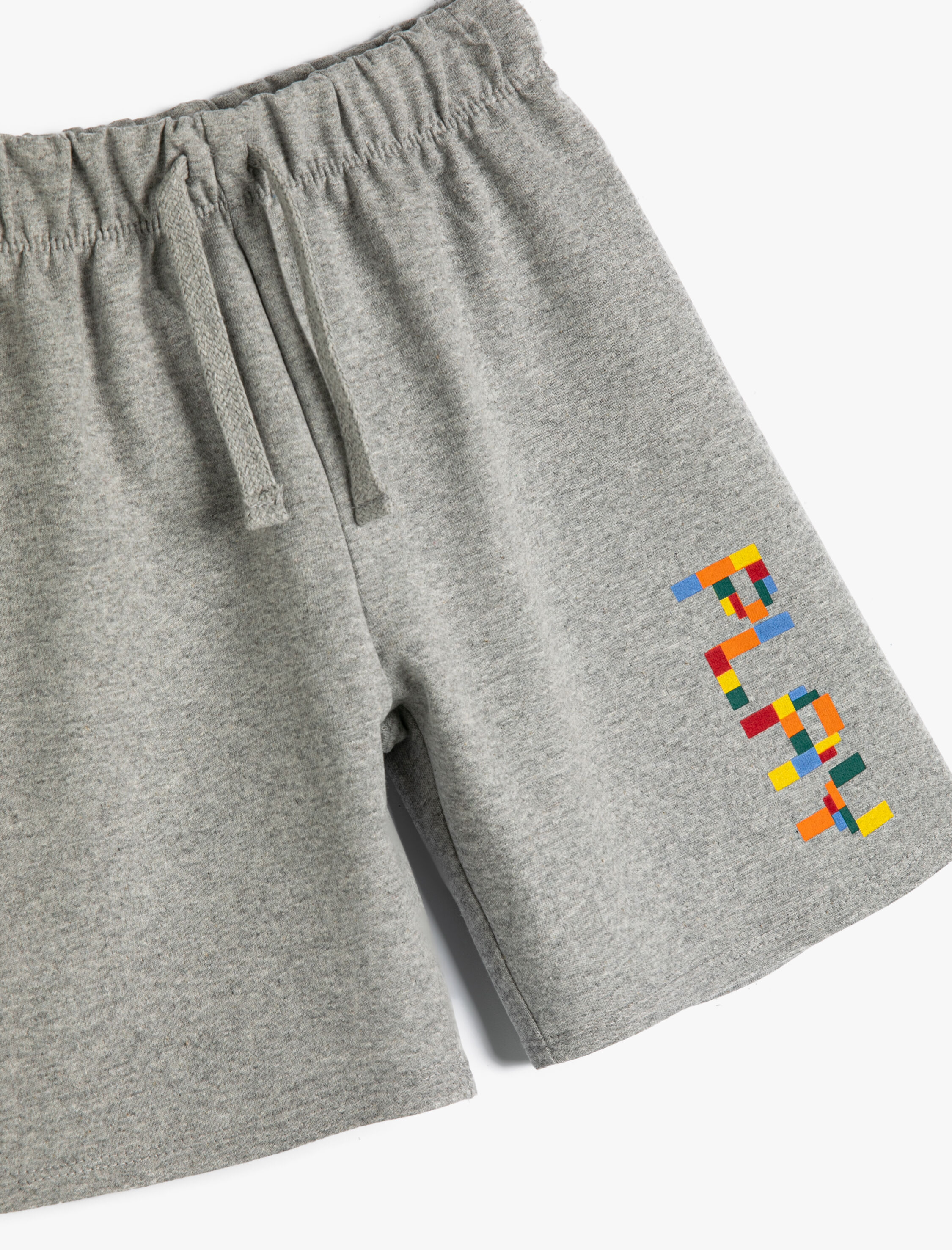  Erkek Çocuk Şort Beli Bağlamalı Oyun Baskı Detaylı