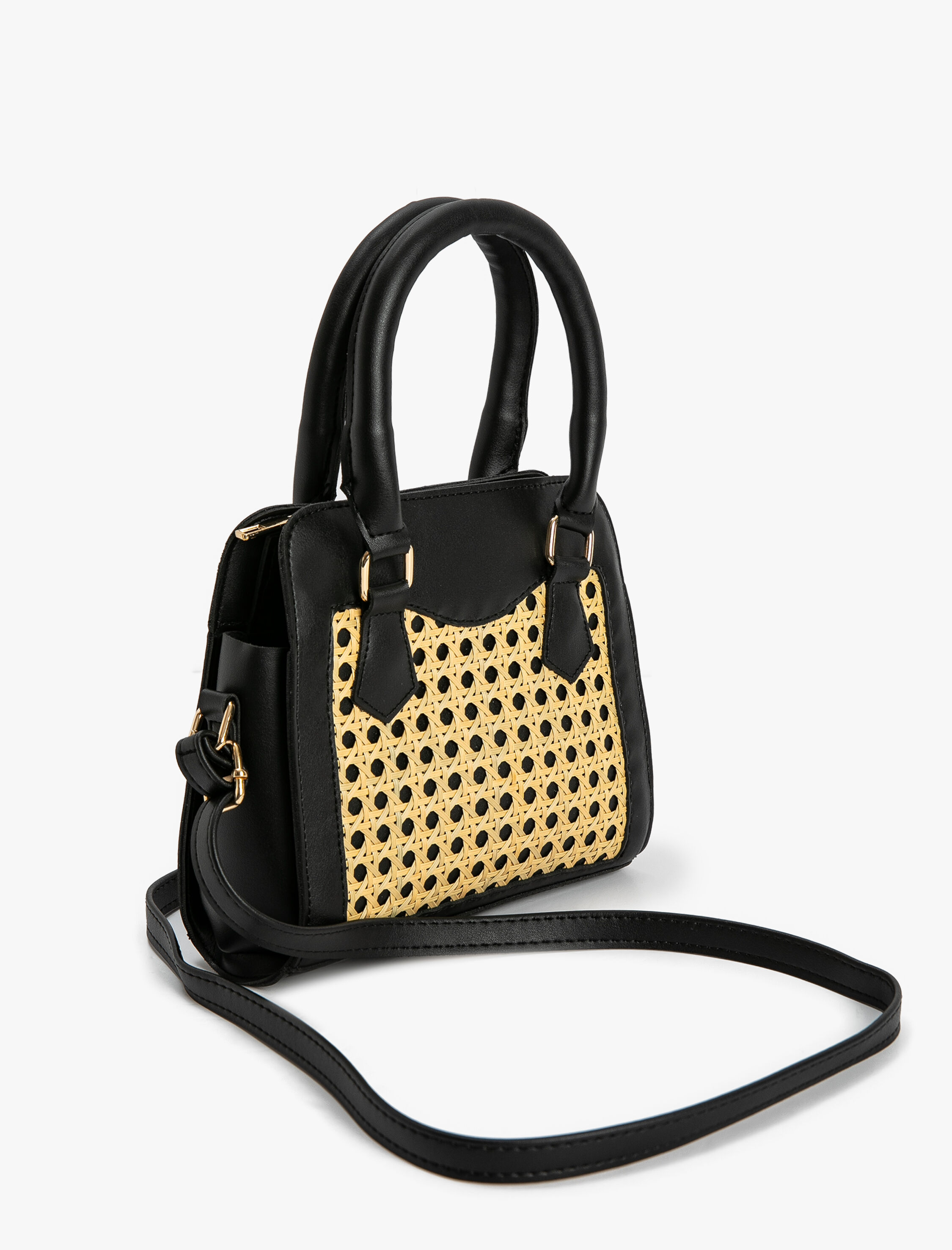  Kadın Çapraz Çanta Suni Deri Hasır Çanta Askılı